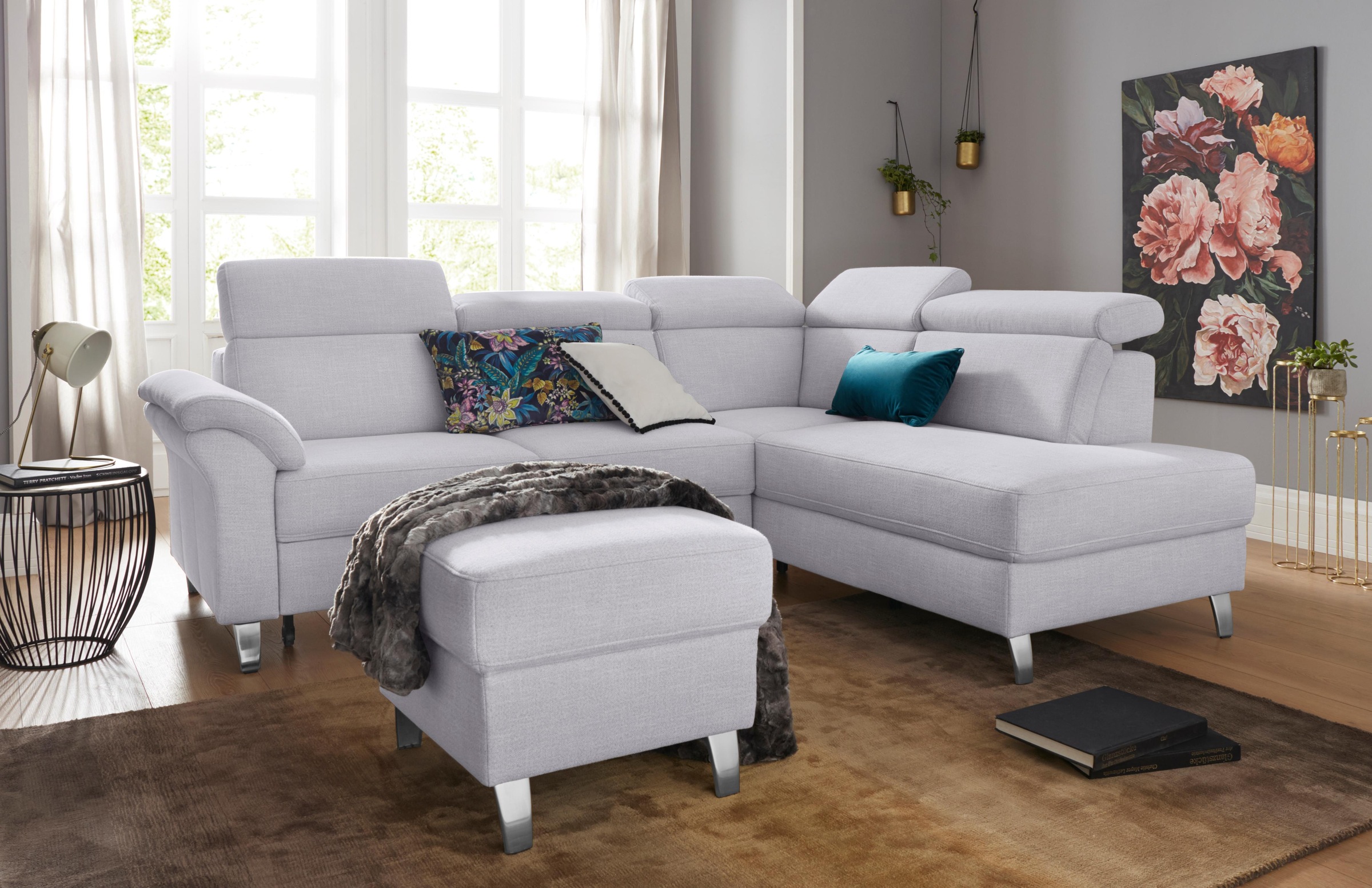 sit&more Ecksofa »Arngast L-Form« inklusive Kopfteilverstellung und Federke günstig online kaufen