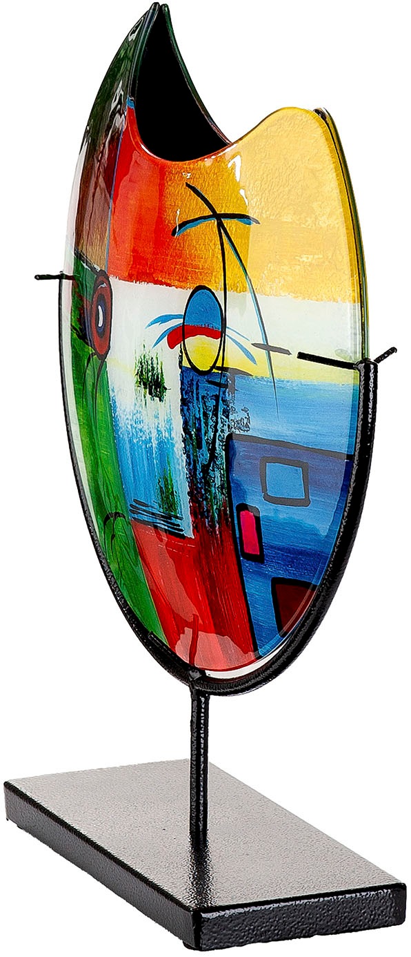 GILDE Dekovase »Vase rund Milano mehrfarbig H. 39 cm«