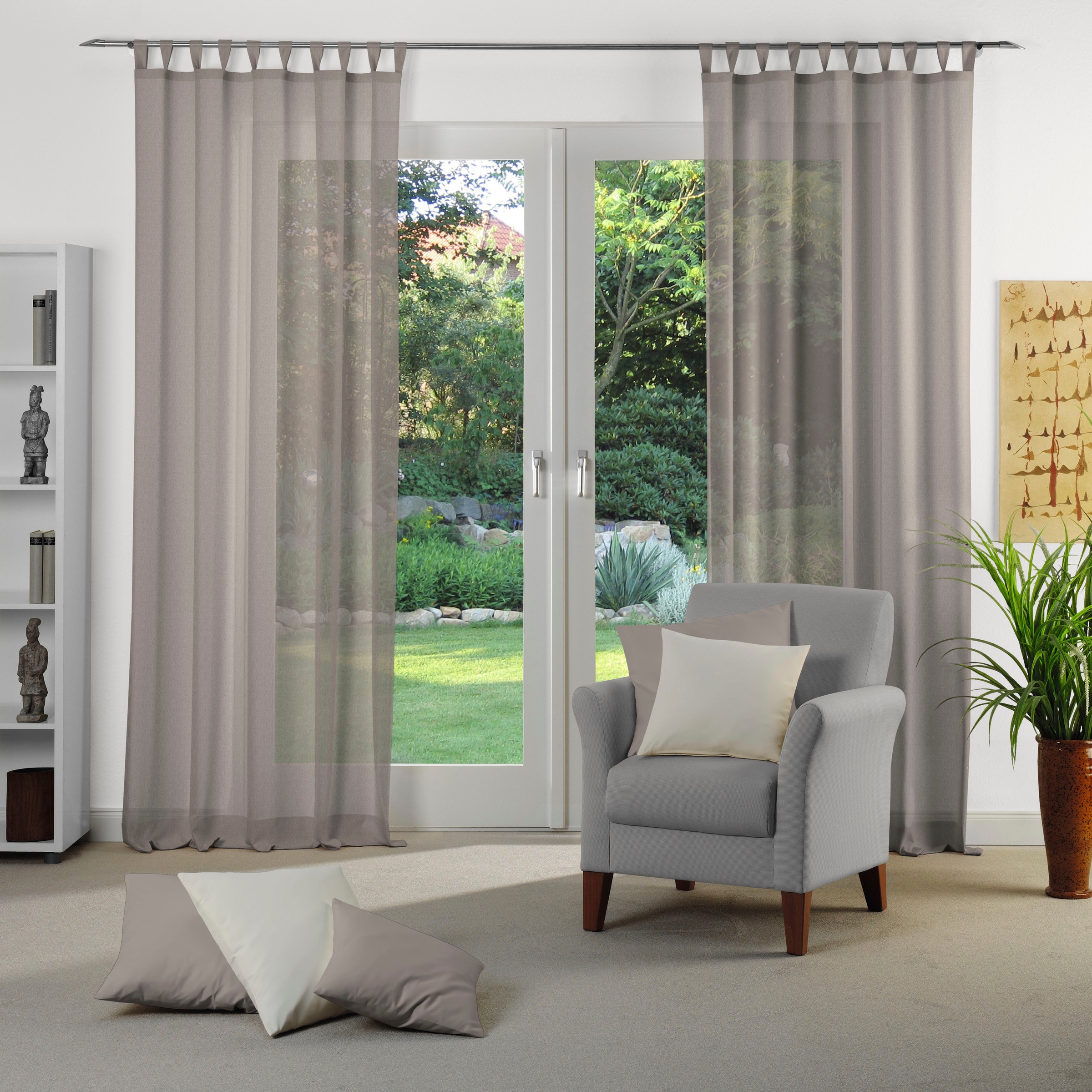 andas Vorhang »Elby 1«, (1 St.), transparent, basic, monochrom, bis 295 cm günstig online kaufen