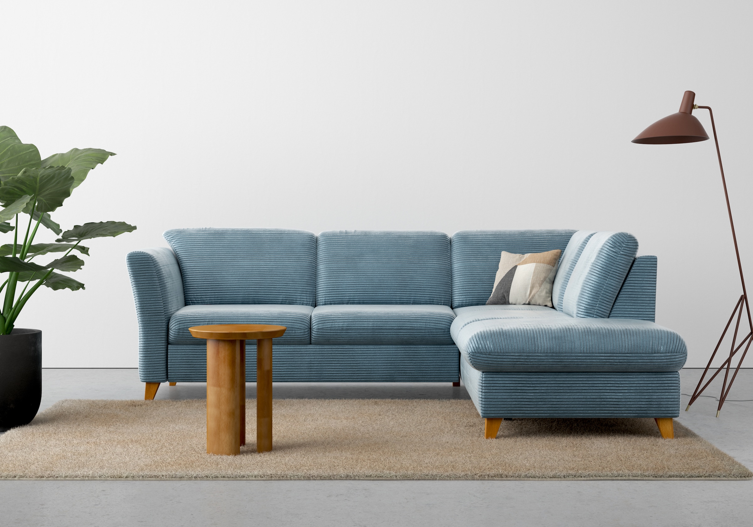 Home affaire Ecksofa »Trelleborg L-Form«, wahlweise mit Bettfunktion und Bettkasten, inkl. Federkern-Polsterung