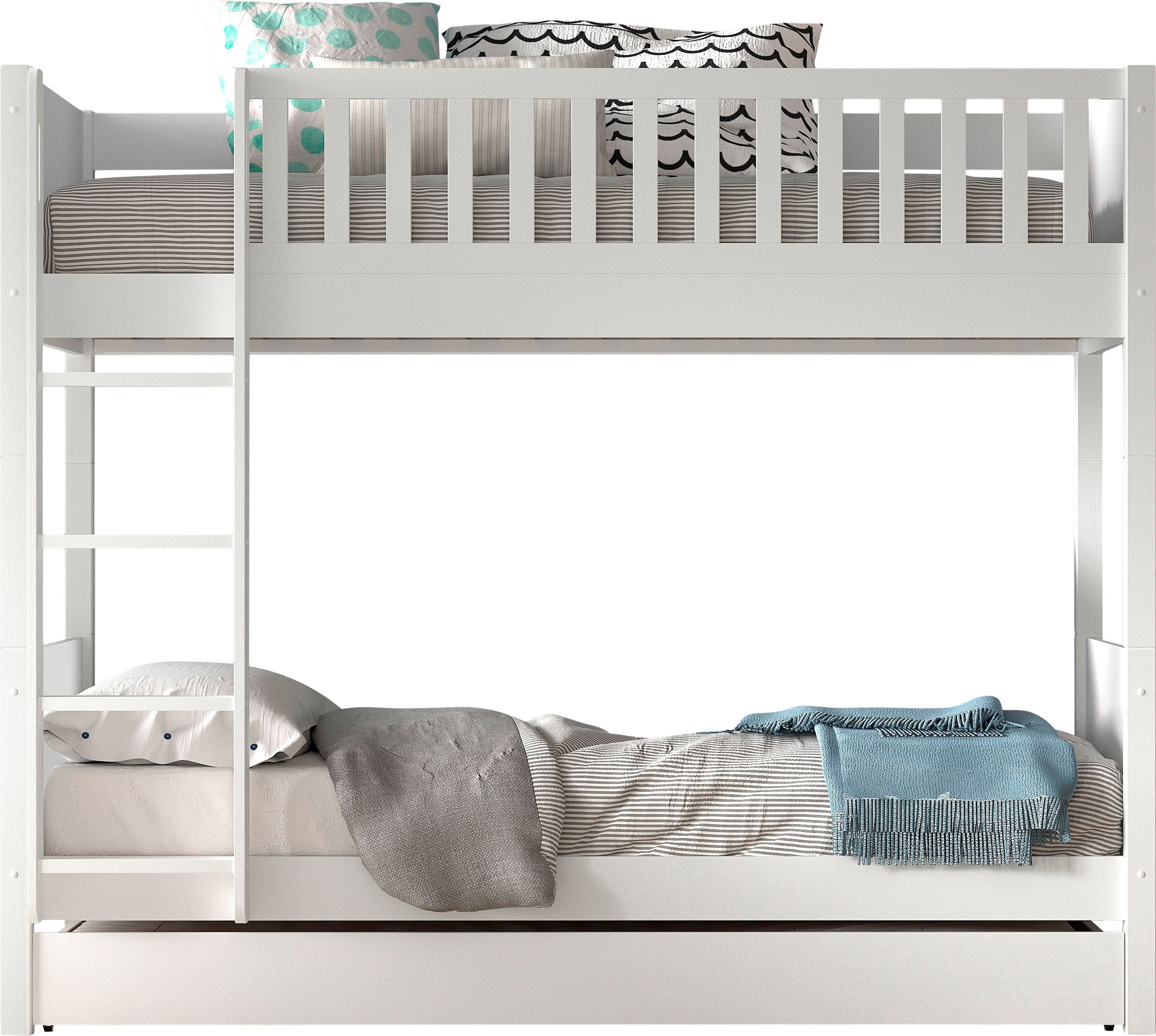 Vipack Etagenbett »Scott, Kiefer Massiv, Stabil Gebaut, Made In Europe, Landhaus-Optik« B/H/T Ca. 208x175x105cm, Inkl. Rolllattenroste, Leiter,