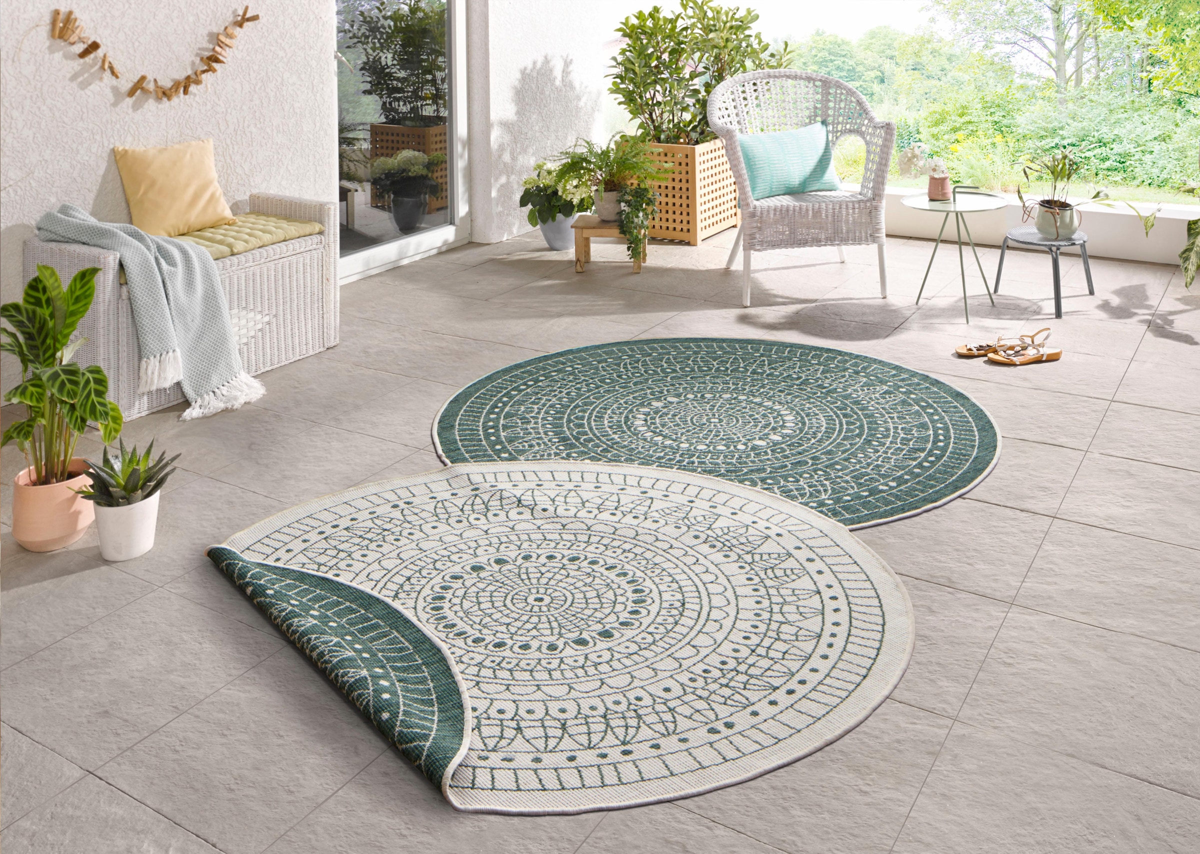 Bild von NORTHRUGS Teppich »Porto Wendeteppich«, rund