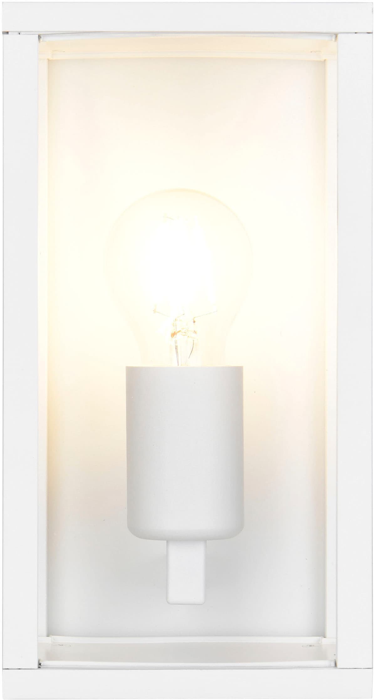 TRIO Leuchten Außen-Wandleuchte »GARONNE, Fassadenbeleuchtung, Wandlampe exkl 1x E27 max 60W, IP44«, 1 flammig, Leuchtmittel E27 | Leuchtmittel wechselbar, Wandleuchte Garten Terrasse, mit Glasschirm Höhe 26cm Breite 14cm