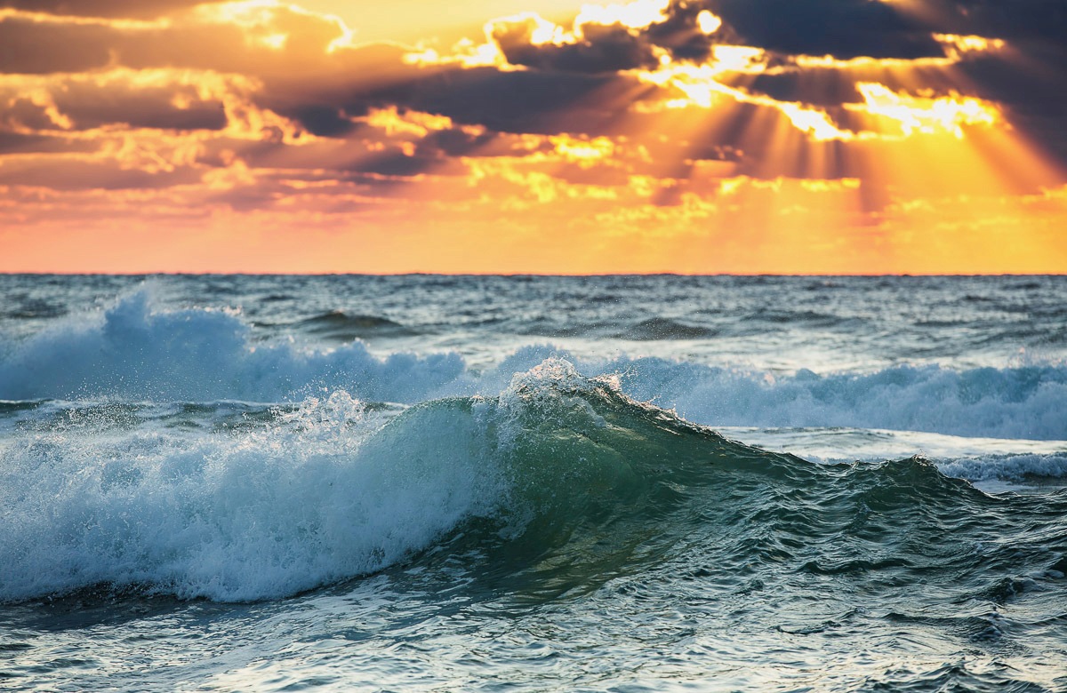 Papermoon Fototapete »WELLEN-BEACH STRAND MEER SEE DÜNEN SONNE WOLKEN XXL« günstig online kaufen