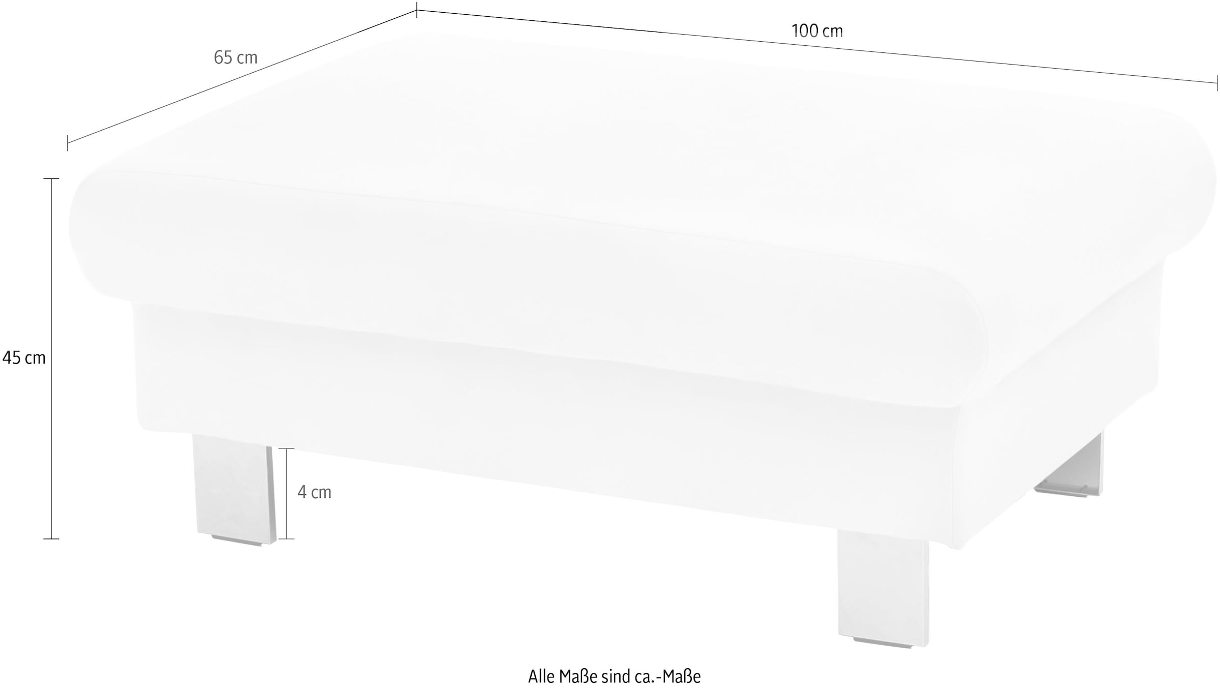 COTTA Hocker »Komaris, B: 100 cm«, individuell zu kombinieren