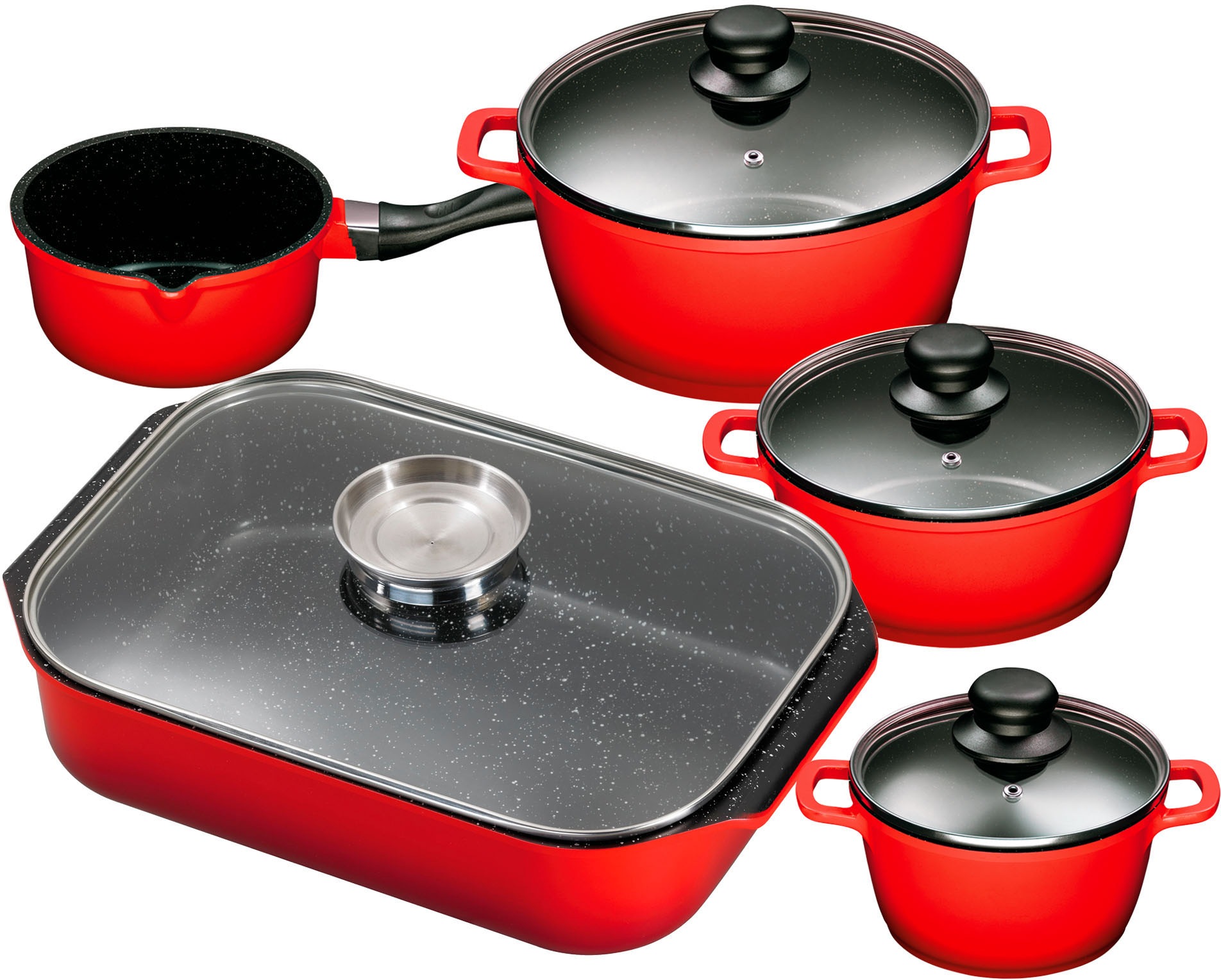 KING Topf-Set Aluminiumguss Set, je 1 Kochtopf 16/20/24 cm, Stielkasserolle günstig online kaufen