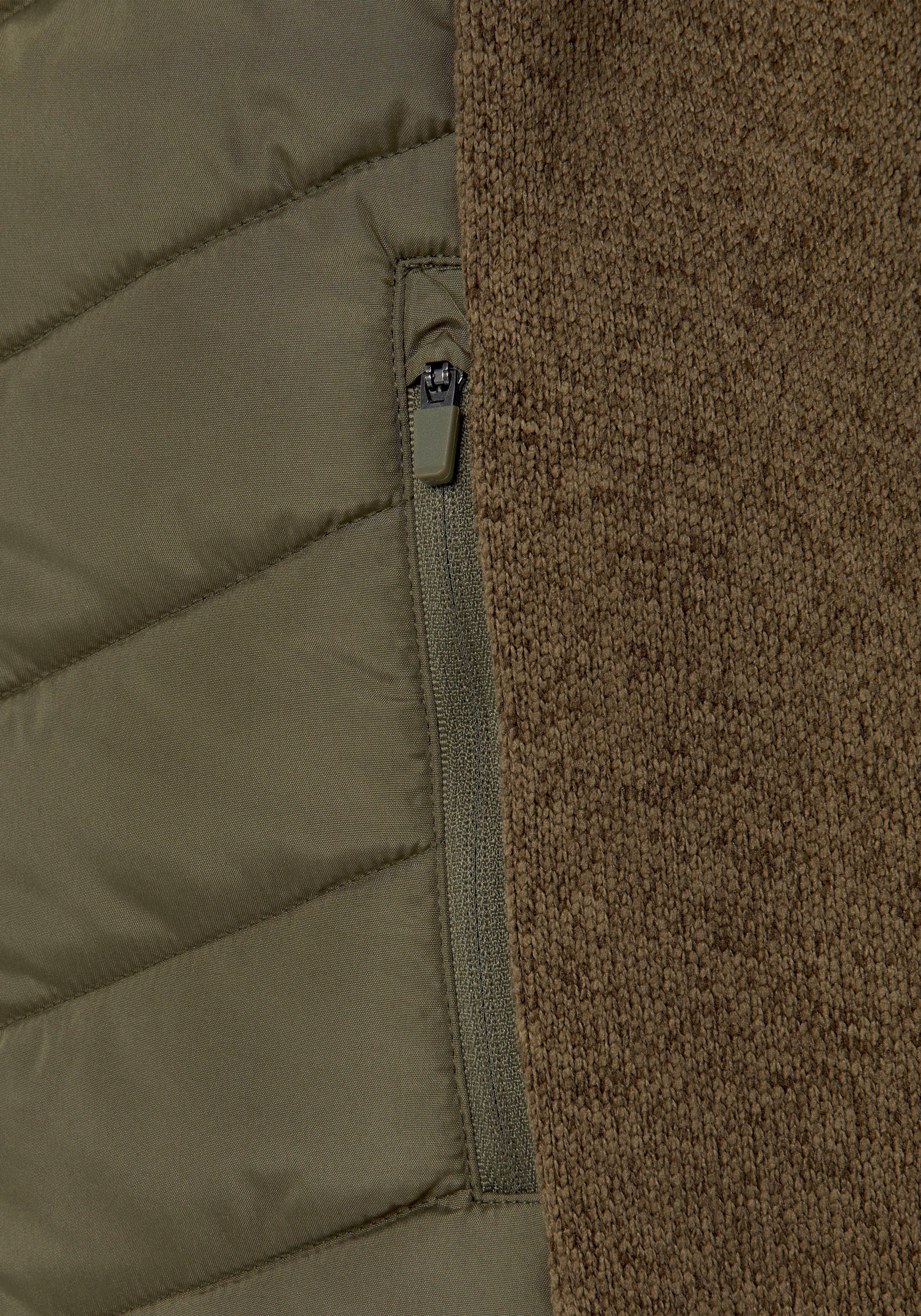 Vivance Steppjacke, mit Kapuze, mit Strickfleece-Ärmeln