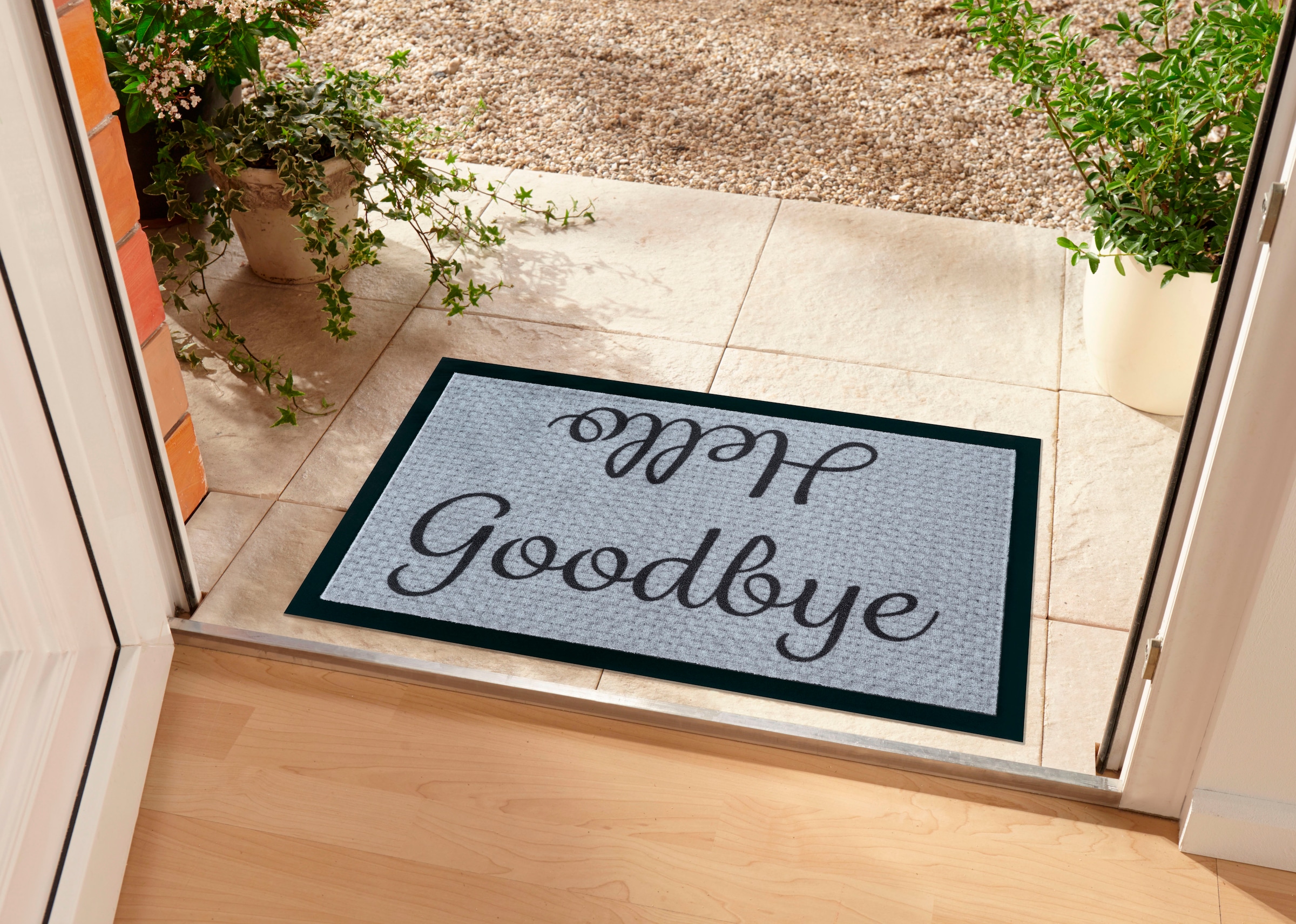 2. Bild von Home affaire Fußmatte »Hello«, rechteckig, mit Spruch, Schrift-Design, waschbar, robust, pflegeleicht, rutschfest