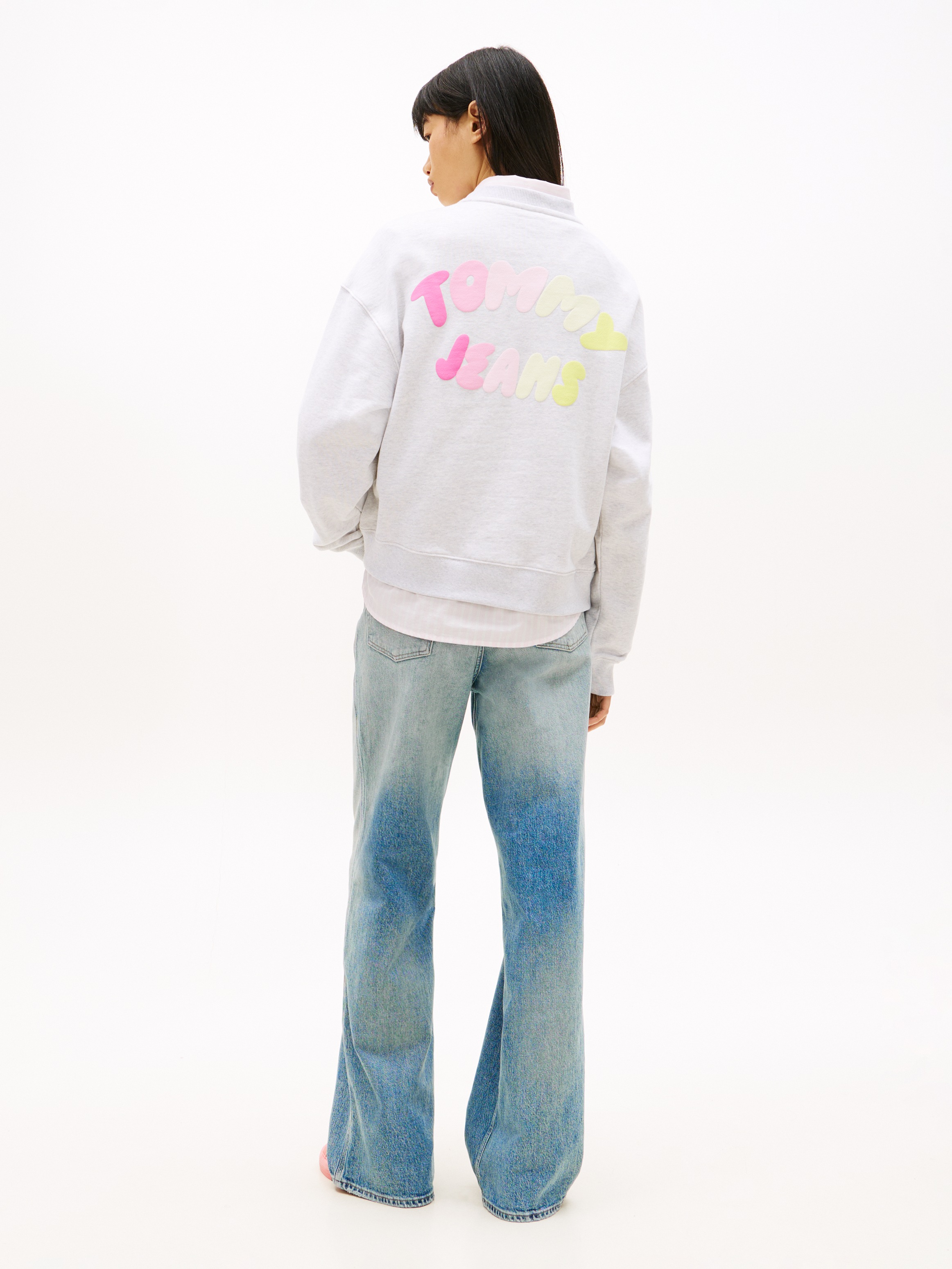 Tommy Jeans Sweatshirt »TJW BXY COLOR BUBBLE CREW EXT«, mit Backprint, Rundhals, Boxy Fit
