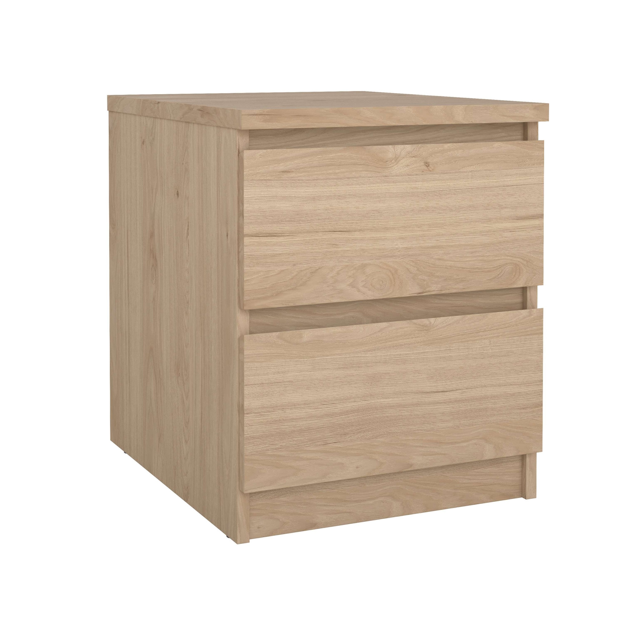 Home affaire Nachttisch »Naia, 2 Schubladen, Aufbewahrung für das Schlafzimmer, grifflose Front« Modern, skandinavisches Design, Schmal, in mehreren Farben