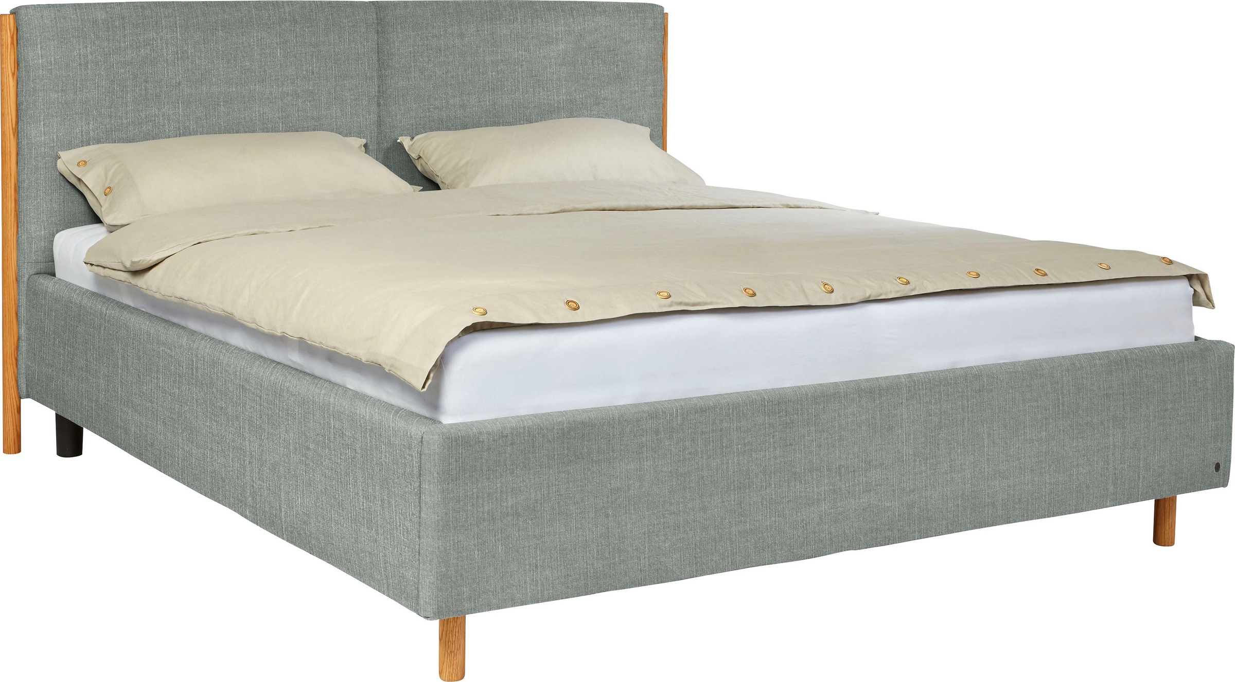 2. Bild von TOM TAILOR HOME Polsterbett »CALIFORNIA BED«, mit seitlichen Holzakzenten am Kopfteil