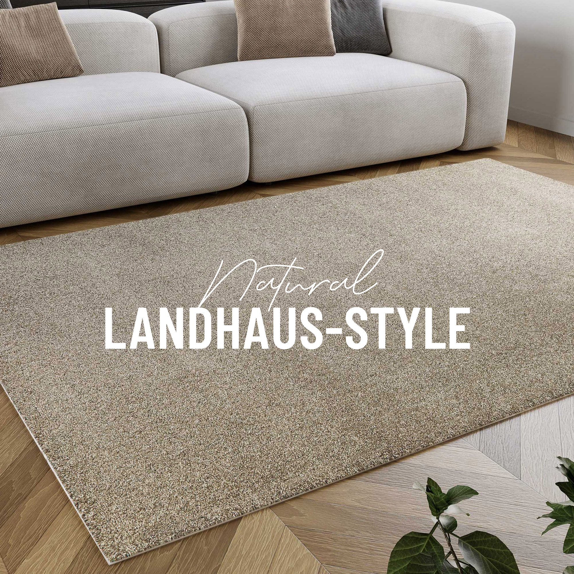 Wecon home Hochflor-Teppich »Manta«, quadratisch, 25 mm Höhe, Langflor, maschinell gewebt, robust, Wohn- & Schlafzimmer, uni