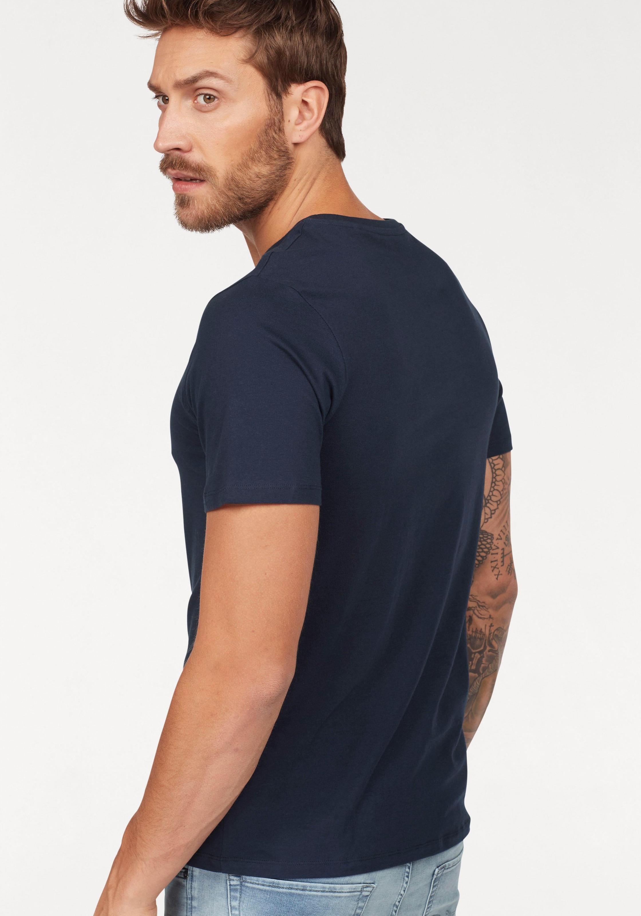 Jack & Jones T-Shirt »JJECORP   mit Print, vielseitig kombinierbar für den Alltag« Logodruck, modisch, regular fit, Baumwolle, Rundhals