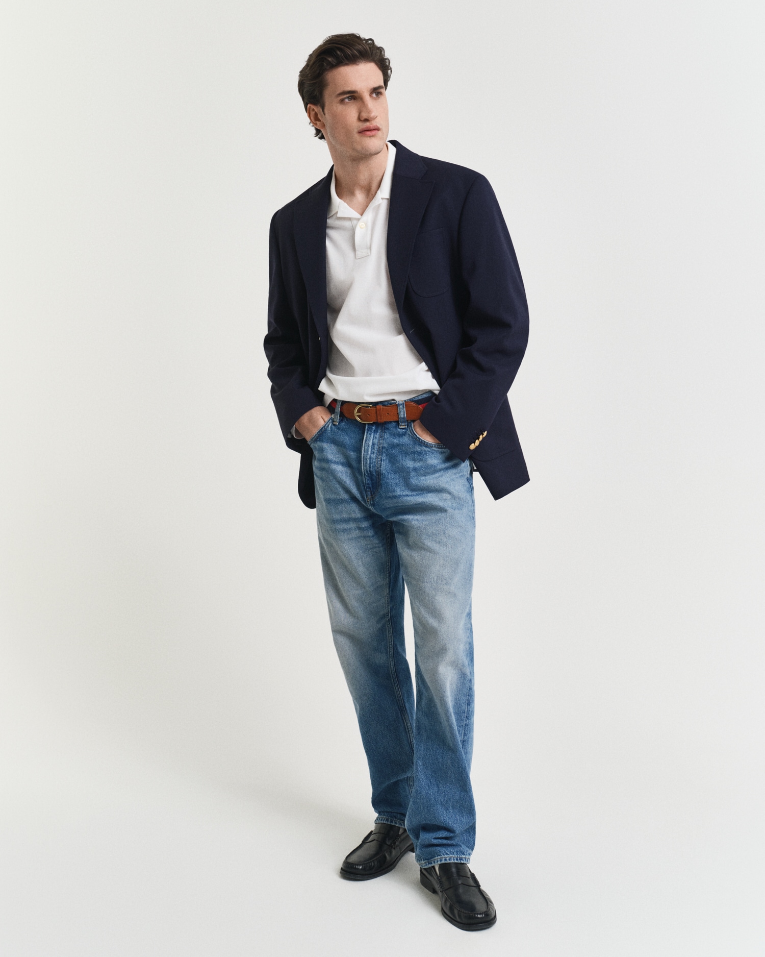 Gant Poloshirt »REG SHIELD LS PIQUE RUGGER« mit Logotickerei auf der Brust