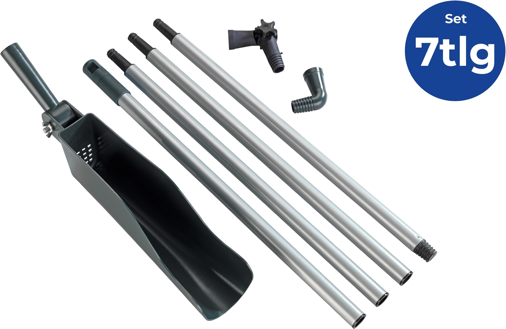 Maximex Dachrinnenreiniger »Dachrinnenschaufel Modell Maxi« aus Kunststoff | Metall mit Teleskopstiel, Reinigen ohne Leiter