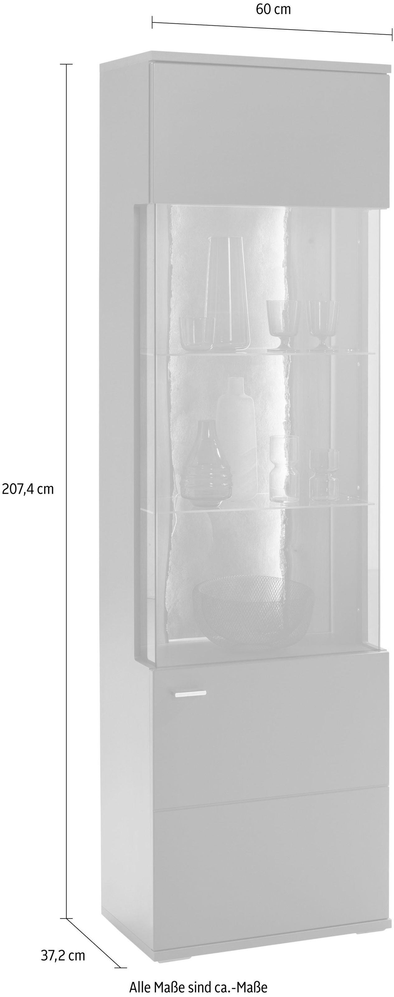 set one by Musterring Vitrine »TACOMA«, Typ 01, Höhe 207, 4 cm, mit getönter  Glastür auf Raten bestellen | Vitrinenschränke