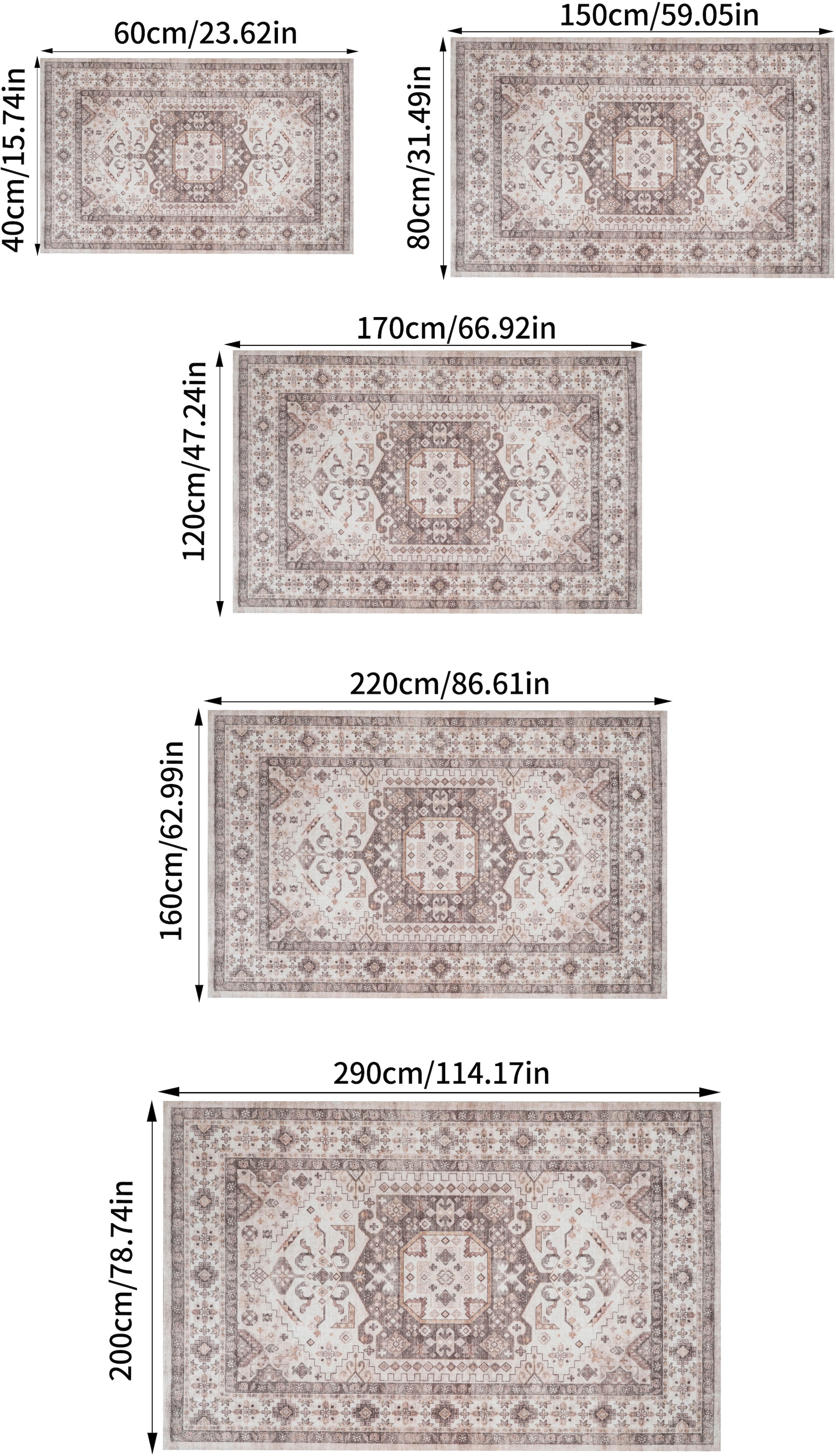 my home Teppich »Abbas, Druckteppich, orientalisches Design«, rechteckig, 13 mm Höhe, Orient-Optik, Kurzflor, bedruckt, weich, Wohnzimmer, Schlafzimmer