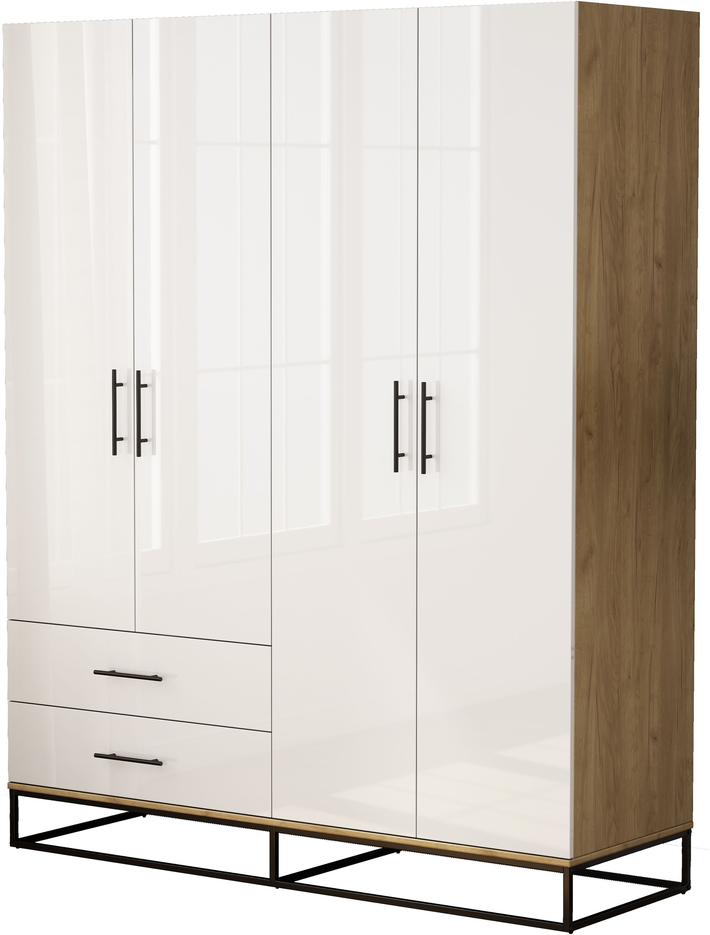 OTTO home Kleiderschrank »Lucca Schlafzimmerschrank Garderobe Hochglanz Bes günstig online kaufen