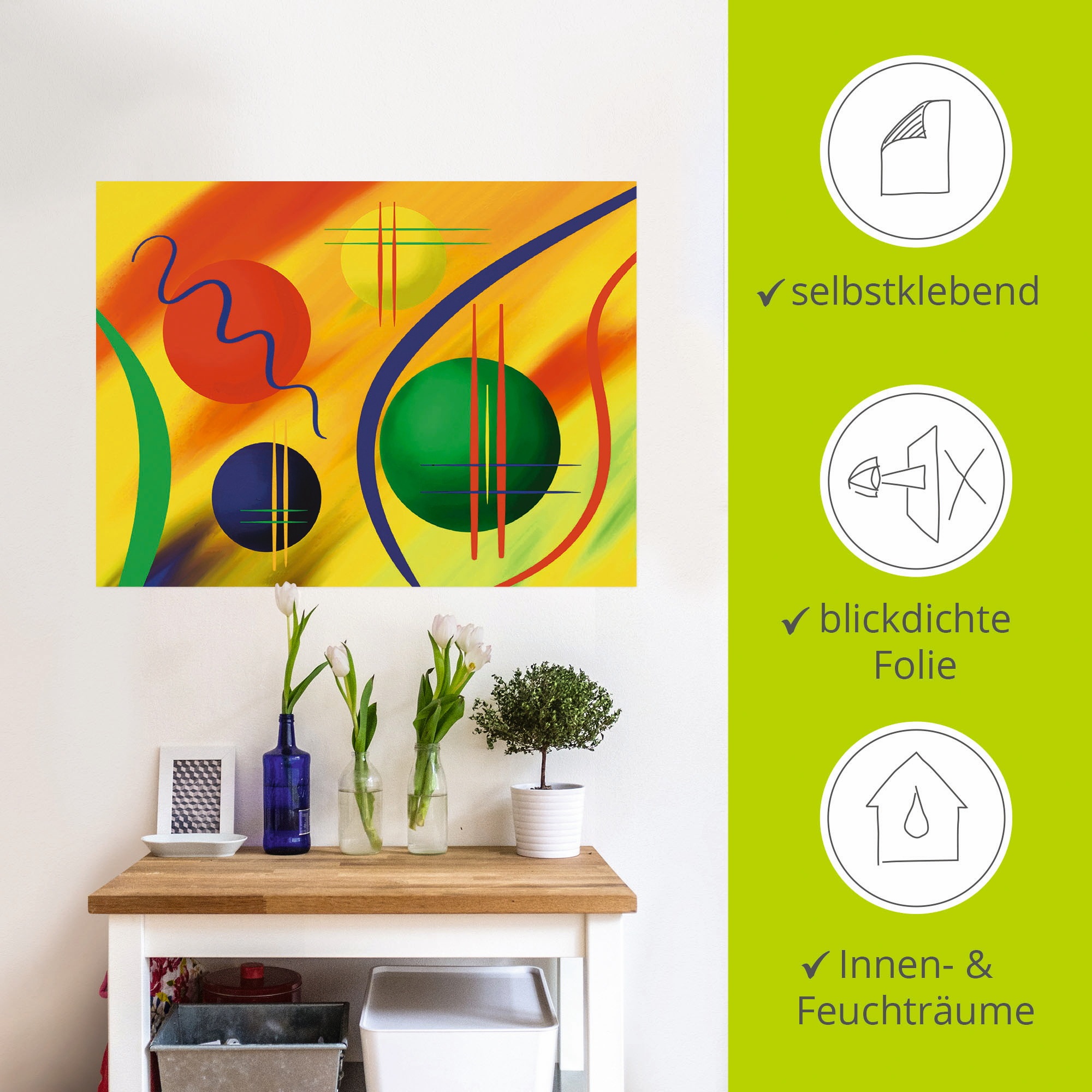 Artland Wandfolie »Modern II«, Muster, (1 St.), selbstklebend