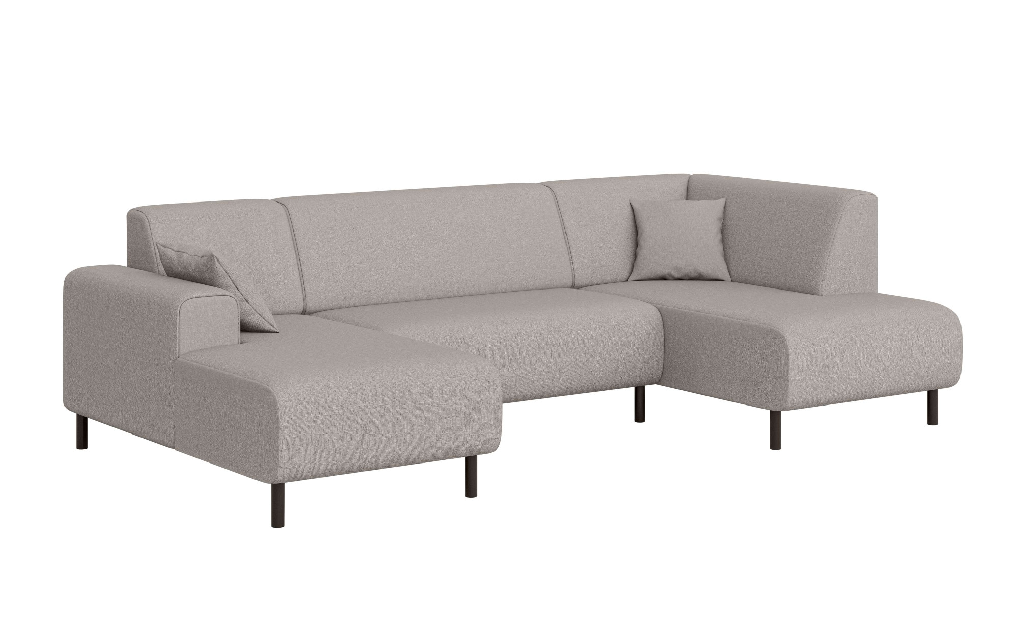 Home affaire Wohnlandschaft »ARROS U-Form mit Wellenunterfederung, Maße B/T/H: 300/163/81 cm«, incl. Zierkissen, mit Recamiere links/rechts bestellbar, auch in Cord