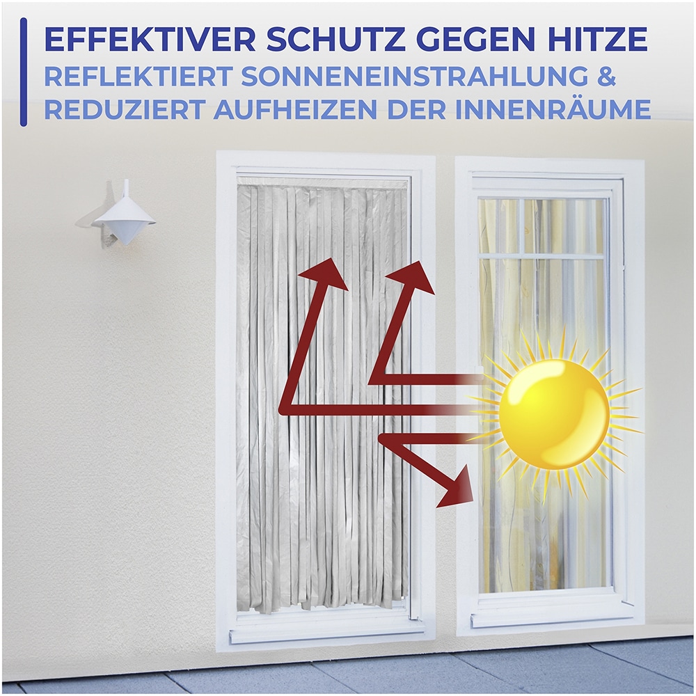 Maximex Türvorhang »Thermo 2in1«, (1 St.), reflektiert Sonneneinstrahlung, Hitzeschutz, Insekten- und Sichtschutz