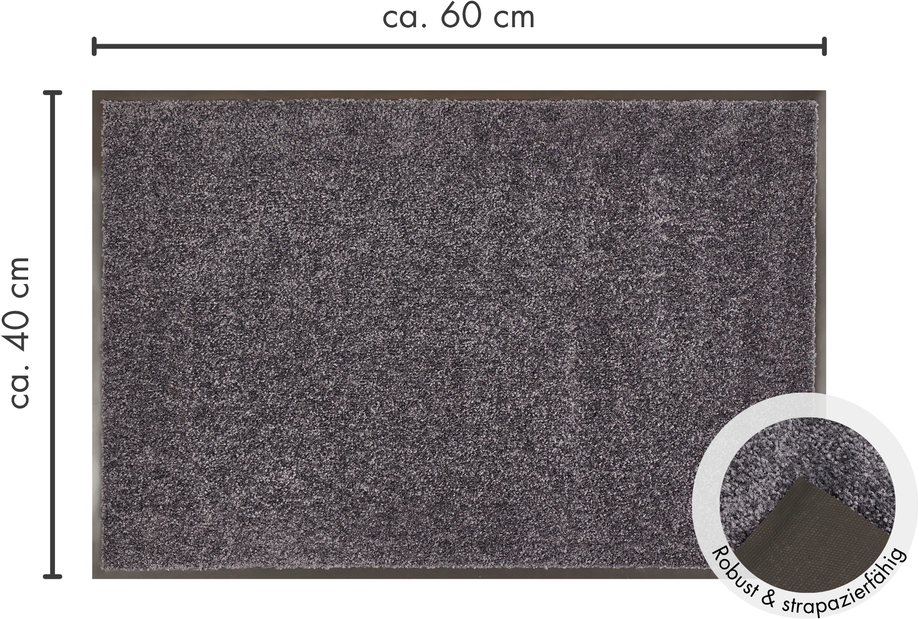 Andiamo Fußmatte »Super Wash & Clean, Made in Belgium« rechteckig 7 mm Höhe Schmutzfangmatte, Uni Farben, rutschhemmend, waschbar