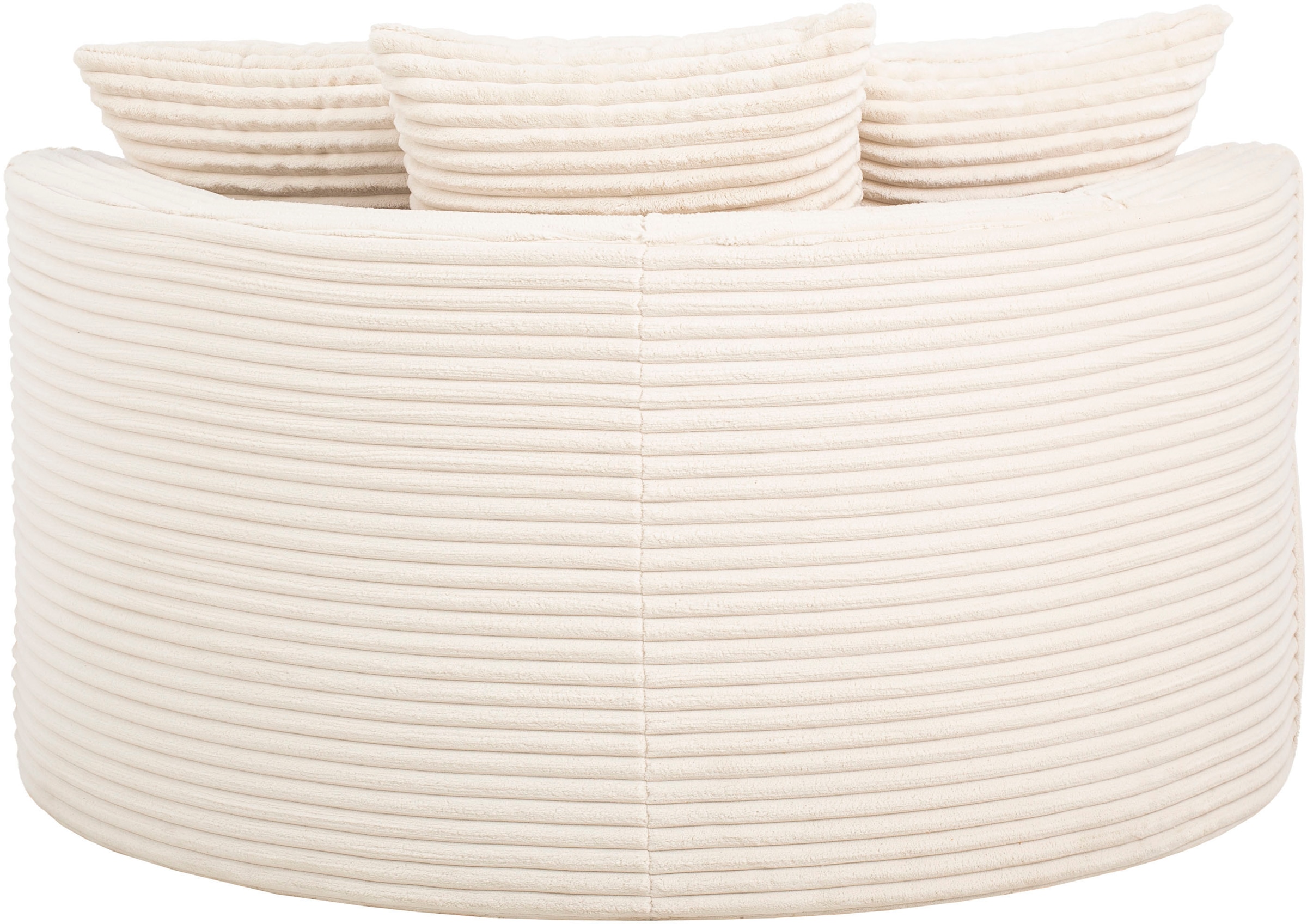 LeGer Home by Lena Gercke XXL-Sessel »ISALIE, Rundsessel mit Hocker, Lesesessel, Loveseat, Big-Sessel«, (Set), trendige Stoffe, mit 3 Zierkissen, große Sitzfläche