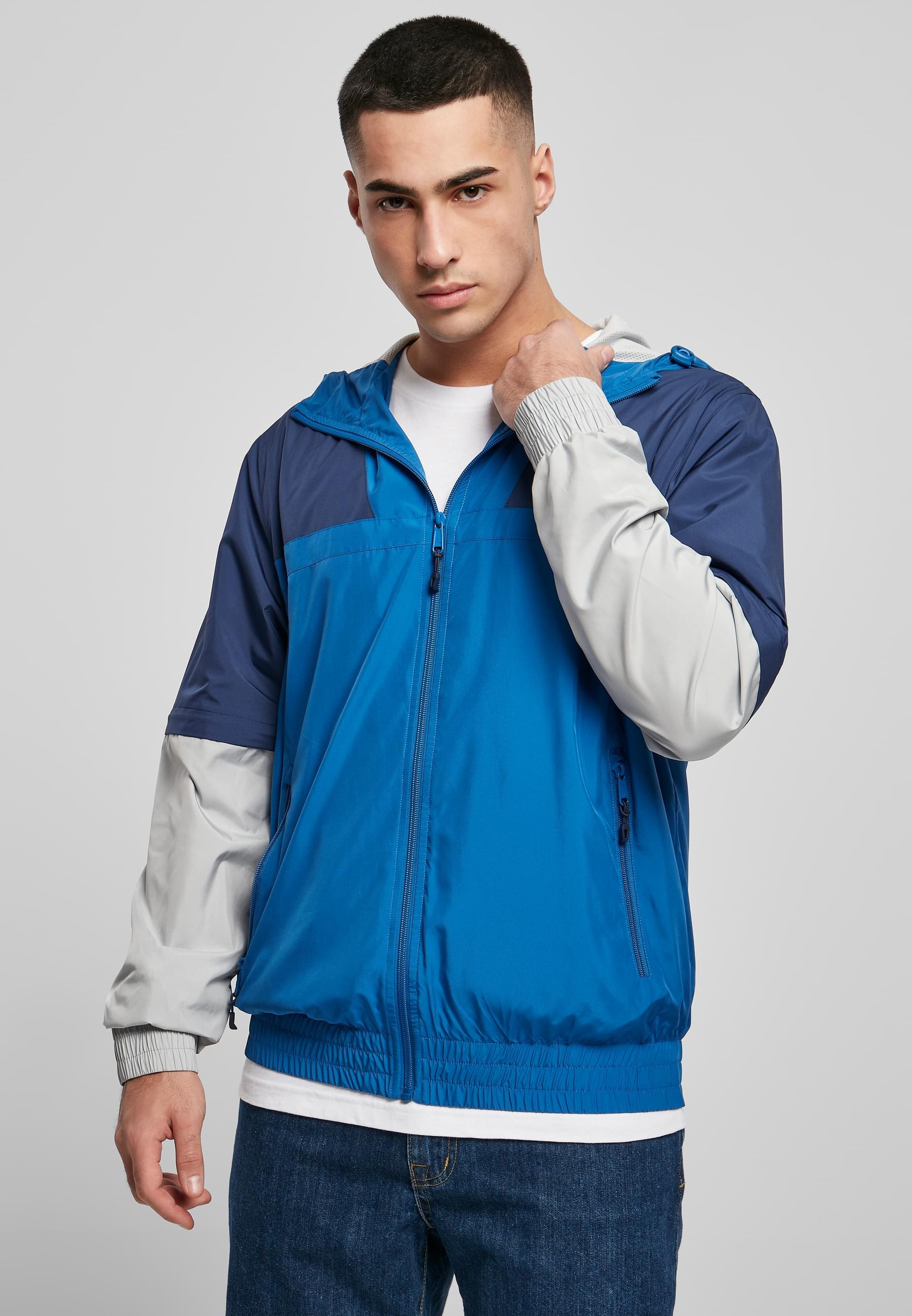 URBAN CLASSICS Allwetterjacke »Urban Classics Herren Zip Away Track Jacket« 1 Stk. tlg. mit Kapuze