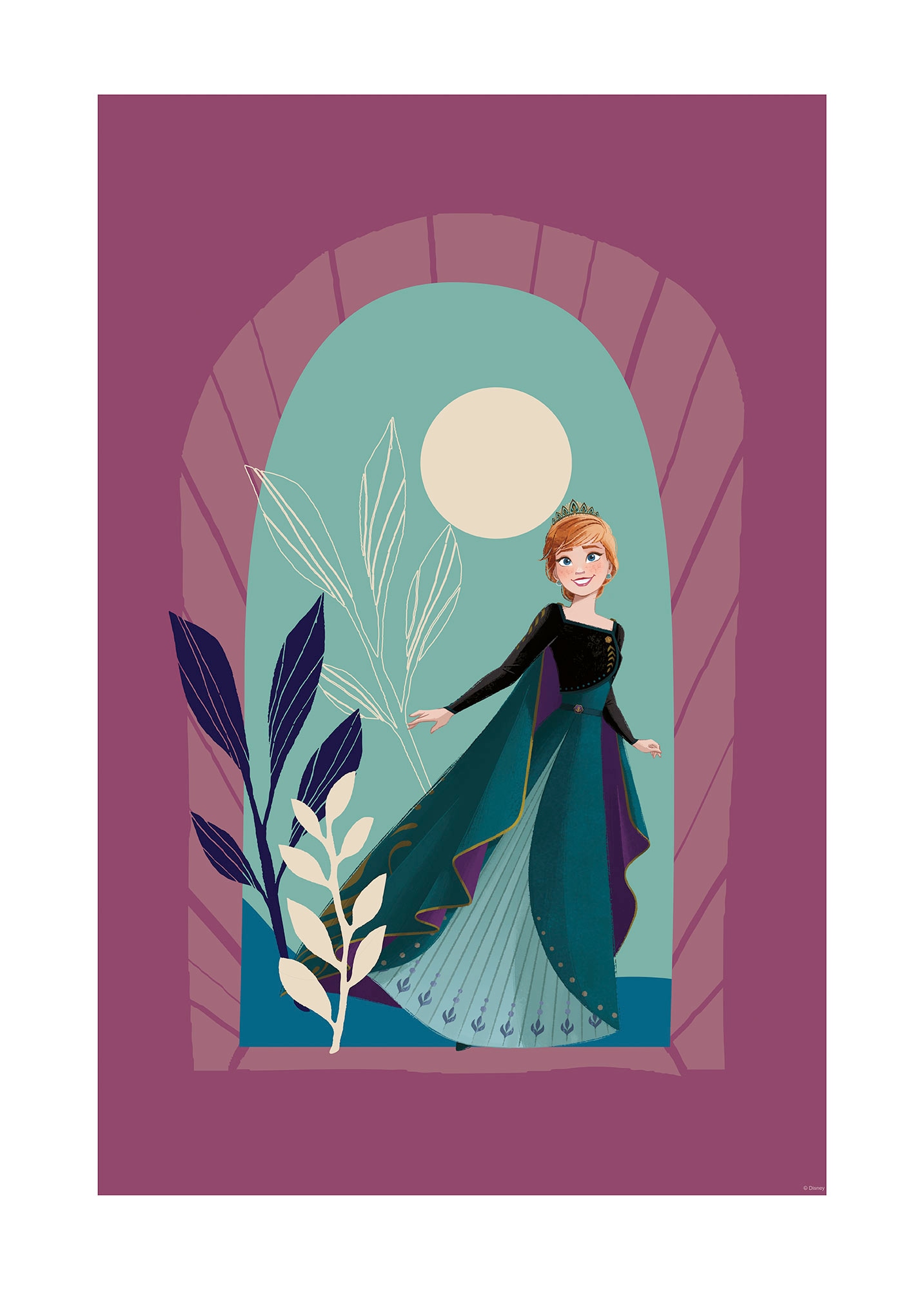 Komar Wandbild »Frozen Midnight Sun«, Disney, (Set, 1 St.), 50 x 70 cm (Breite x Höhe) - Kinderzimmer, Dekoration