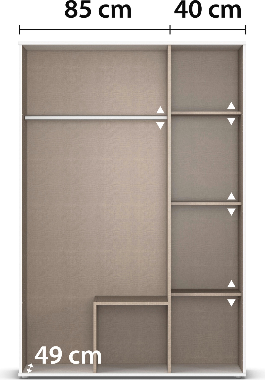 rauch Drehtürenschrank »Kleiderschrank Schrank Garderobe Wäscheschrank ESSEA in 2 Breiten«, mit Spiegel und 2 Schubladen, moderne Griffe MADE IN GERMANY