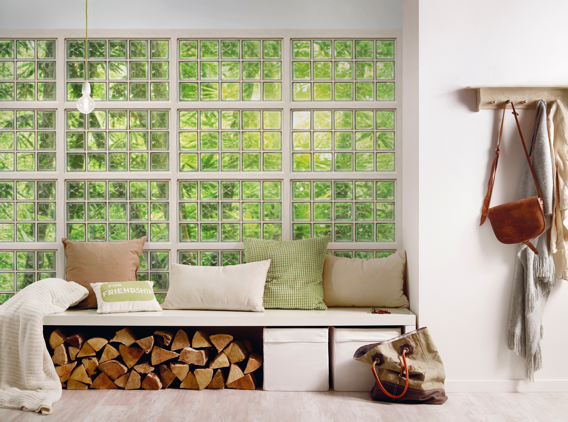 Architects Paper Fototapete »Atelier 47 Brick of Glass 1«, botanisch, Vlies, Wand, Schräge, Decke