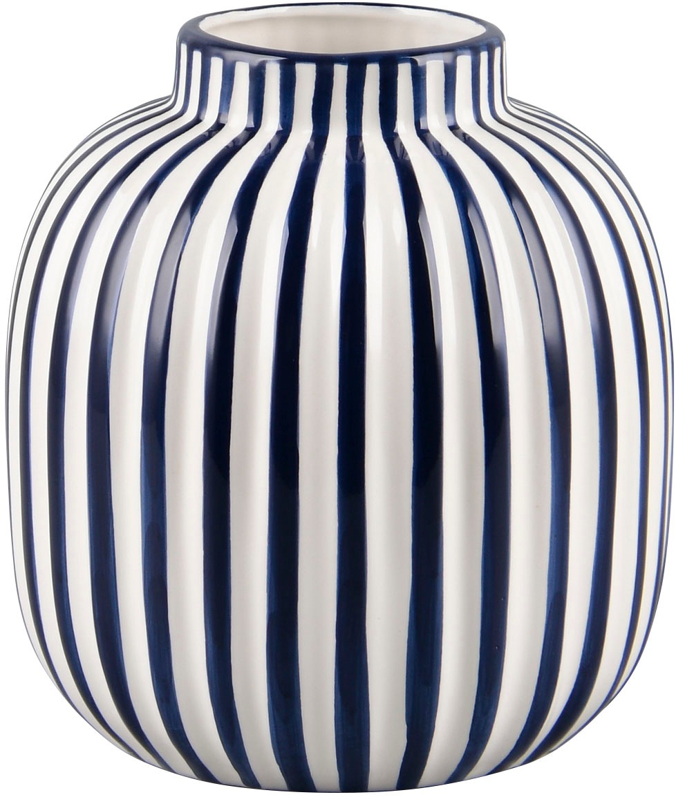 MIRRORS AND MORE Dekovase »SAVANNA« Dekovase mit Streifen günstig online kaufen