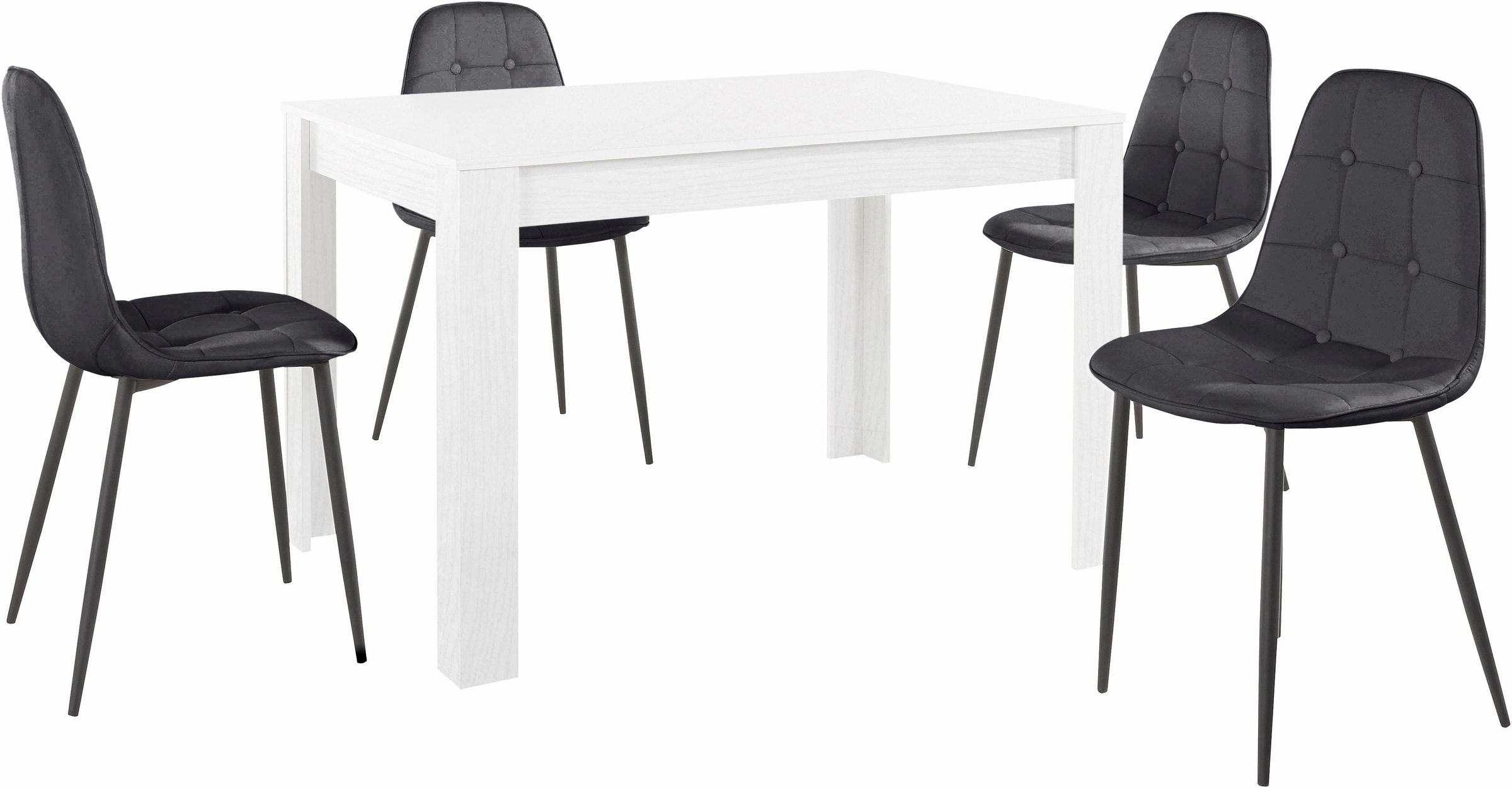INOSIGN Essgruppe Set, 5 Stk. tlg. mit Esstisch 120 cm breit günstig online kaufen