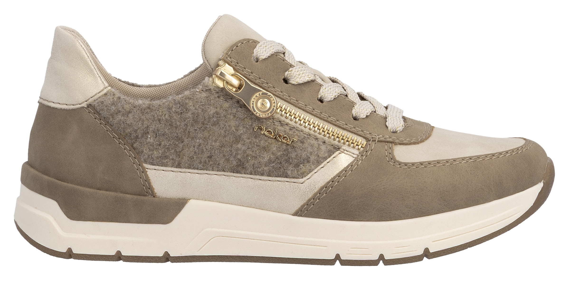 Rieker Sneaker, Freizeitschuh, Schnürschuh, Halbschuh mit modischen Akzenten