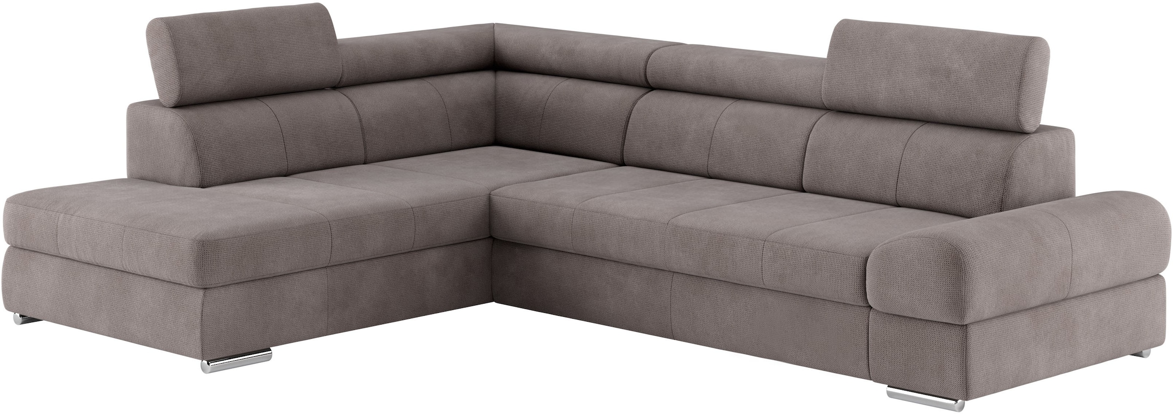 sit&more Ecksofa »Broadway L-Form«, mit verstellbaren Kopfteilen, wahlweise mit Bettfunktion