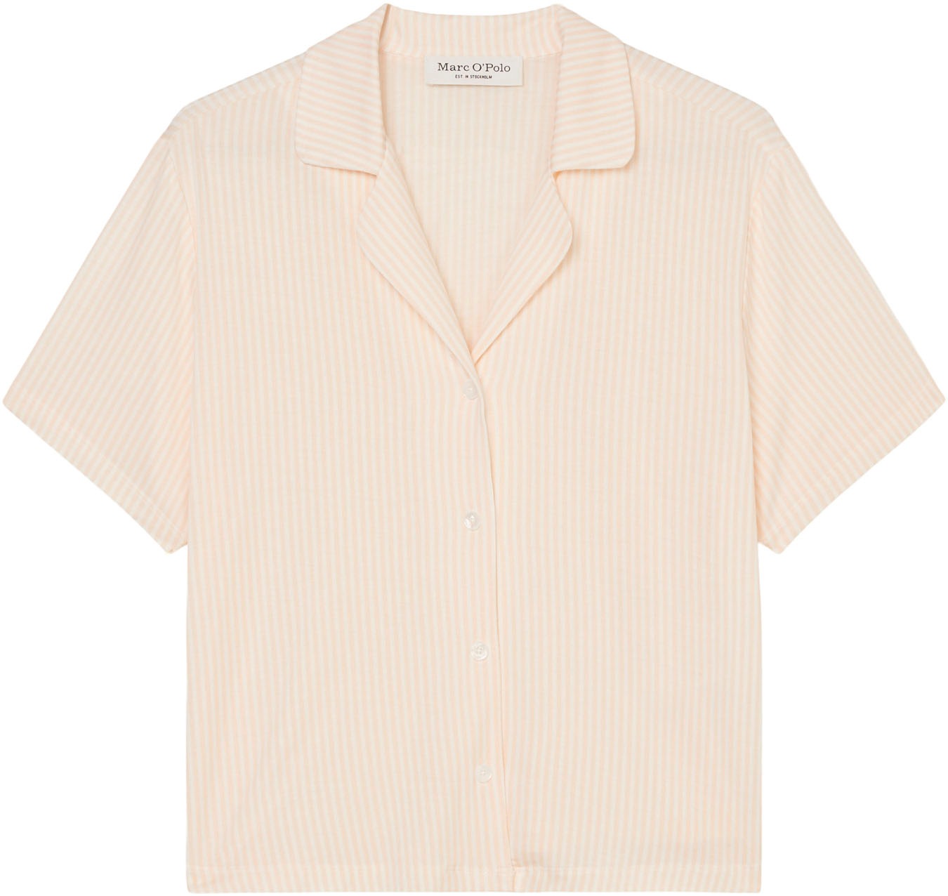 Marc O'Polo Pyjamaoberteil »Mix & Match Modal«, im Blusen-Style und mit feinen Streifen