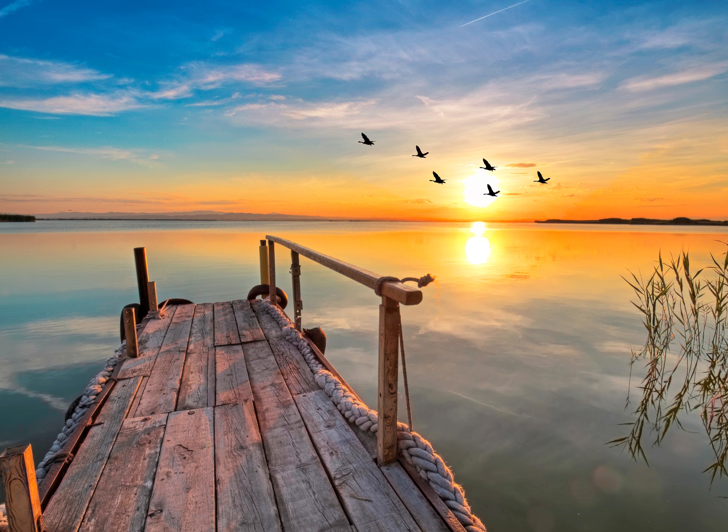 Papermoon Fototapete »Sunset Pier« glatt günstig online kaufen