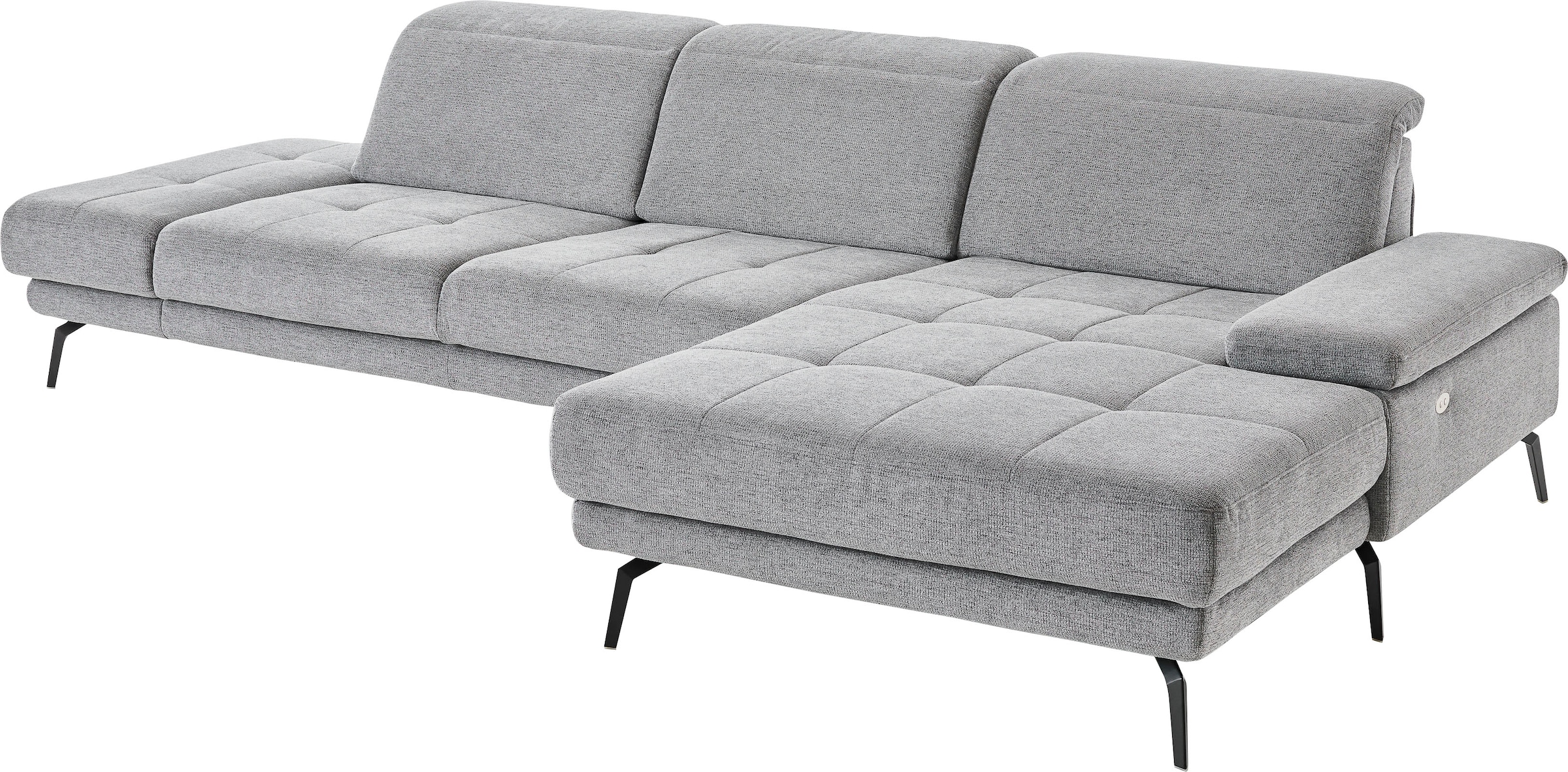 Die PlanBar Ecksofa »MP-IN20126 L-Form mit Federkern-Polsterung« mit Kopfteilverstellung, optional Sitztiefen- & Armteilverstellung