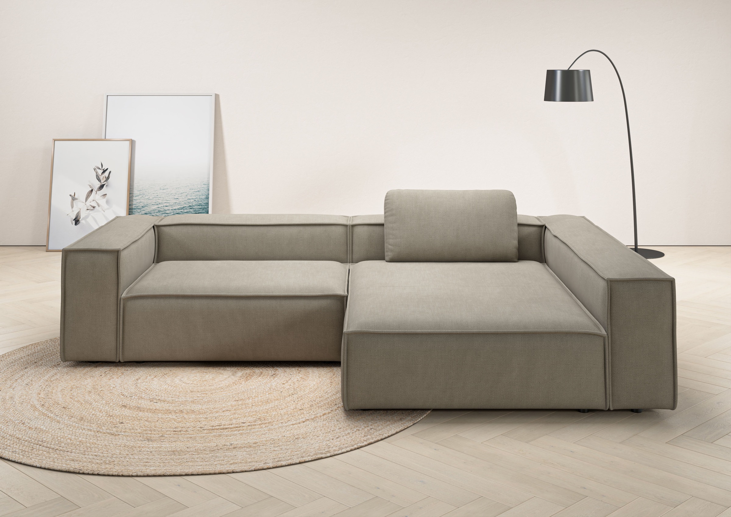 Places of Style Ecksofa »Watertown, moderne XXL L-Form, 306 cm breit«, Komf günstig online kaufen