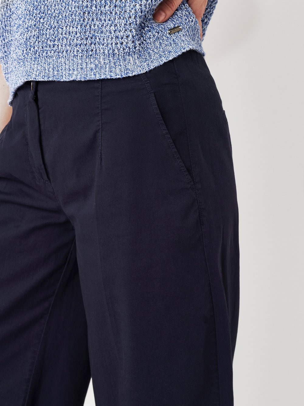 TONI Culotte  mit extra weitem Beinverlauf und Bügelfalte, Stretch