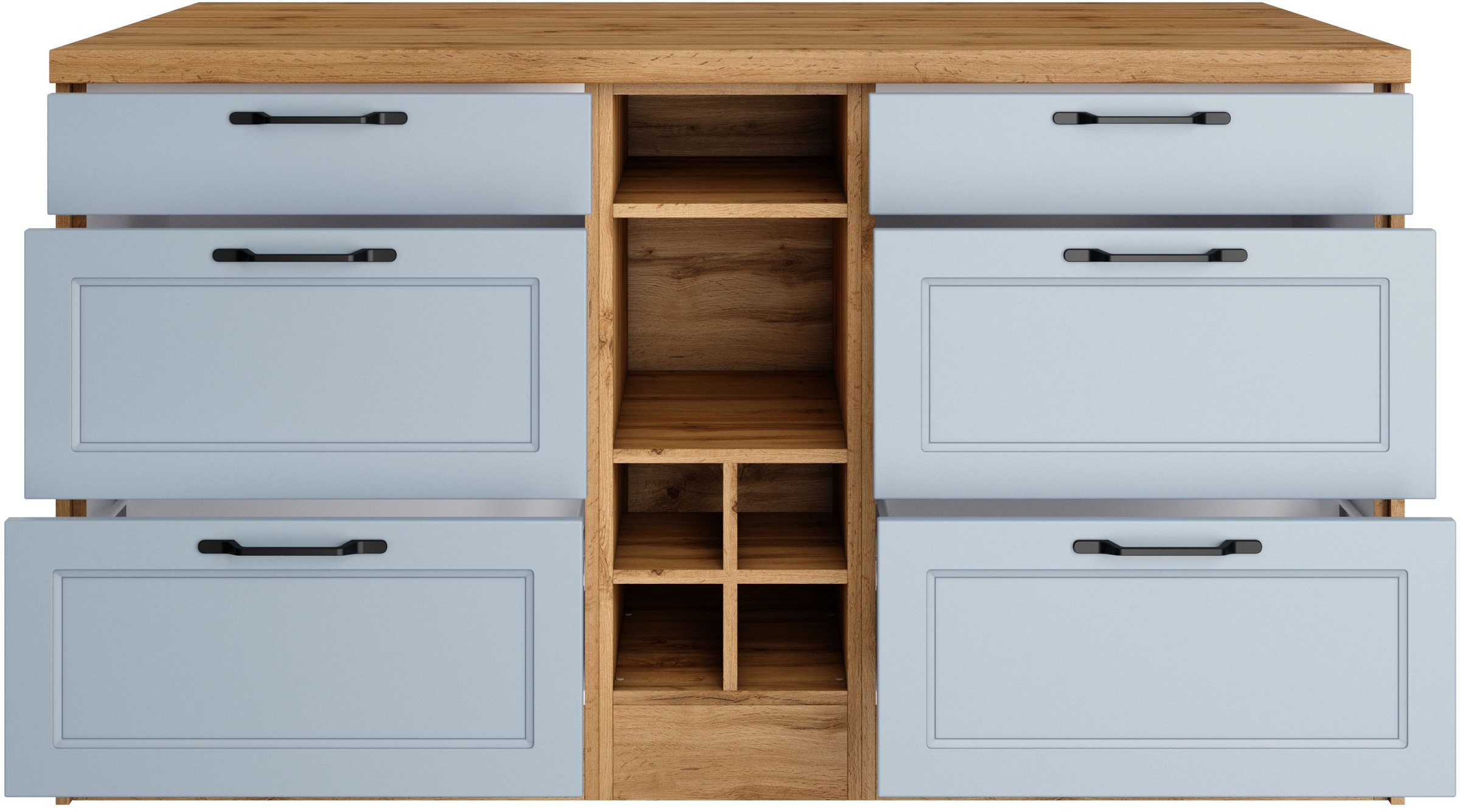 KOCHSTATION Kücheninsel »KS-Lana, Breite 153 cm«, MDF-Fronten, Arbeitsplatte 38mm stark