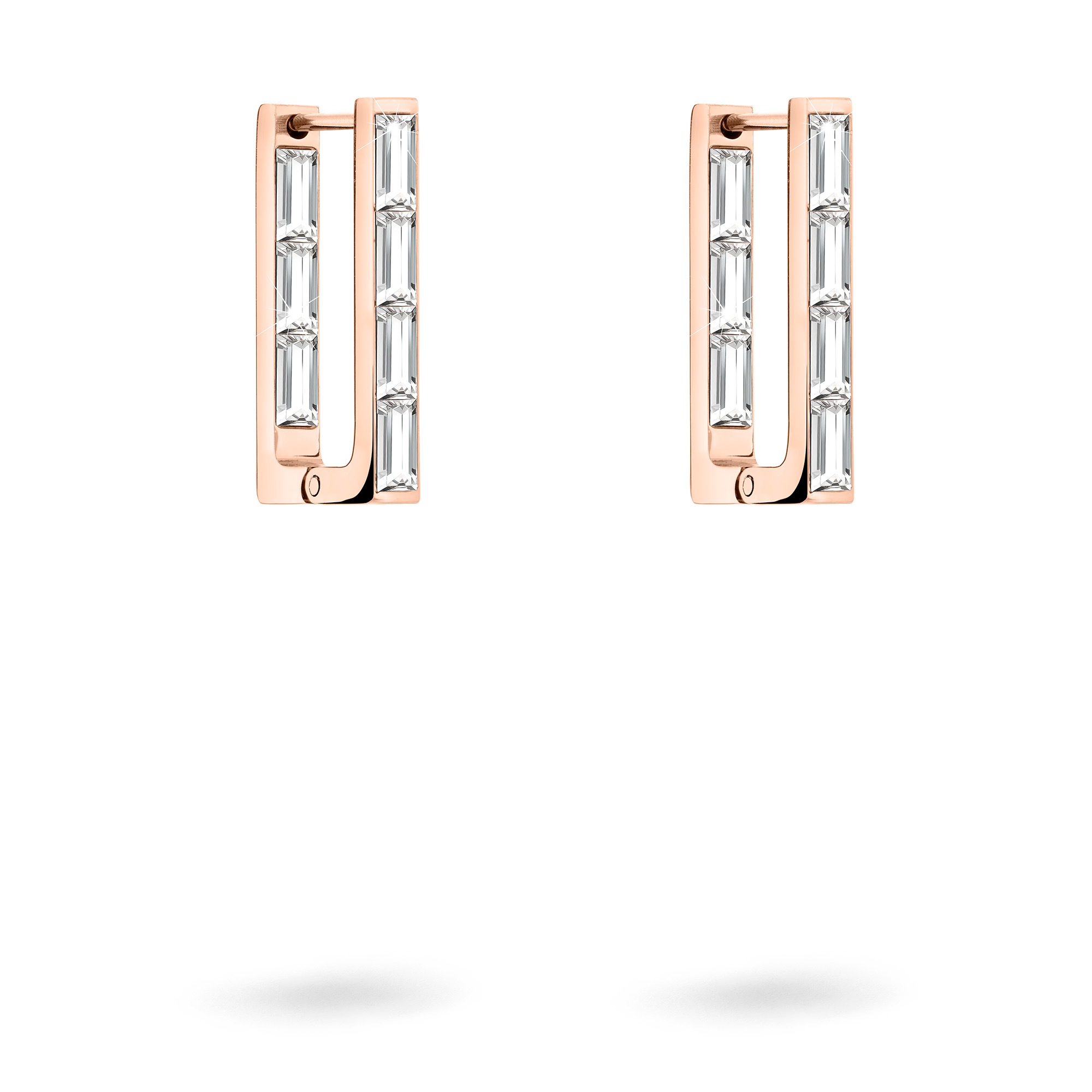 Liebeskind Berlin Paar Creolen »Schmuck Geschenk Edelstahl Ohrringe Sparkling Link, LJ-1472-E-38«, mit Zirkonia (synth.)