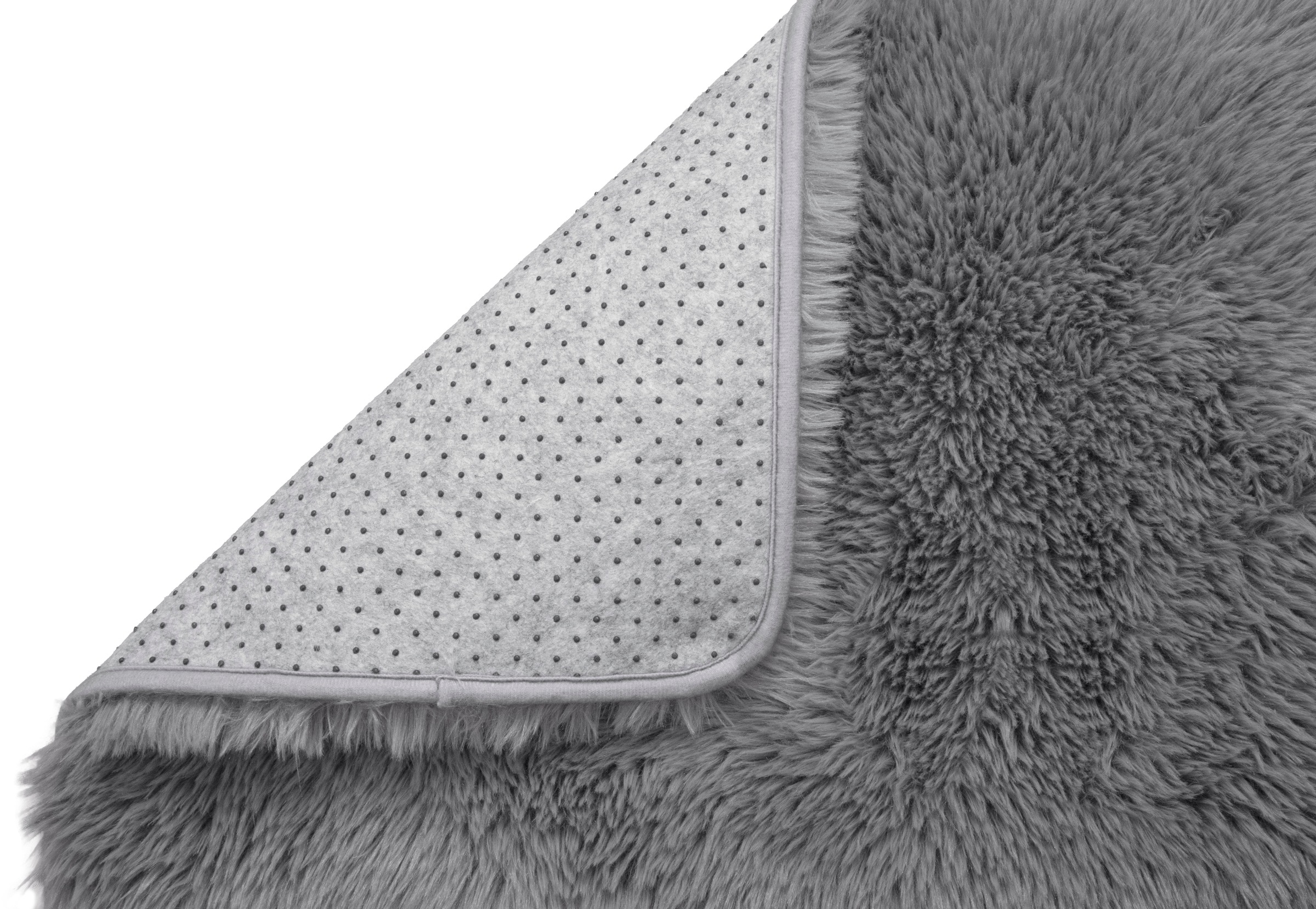 my home Hochflor-Teppich »Silky, besonders weich und kuschelig, sehr dichte Qualität«, rechteckig, 33 mm Höhe, rutschhemmend beschichtet, waschbar, uni, Wohnzimmer, Schlafzimmer