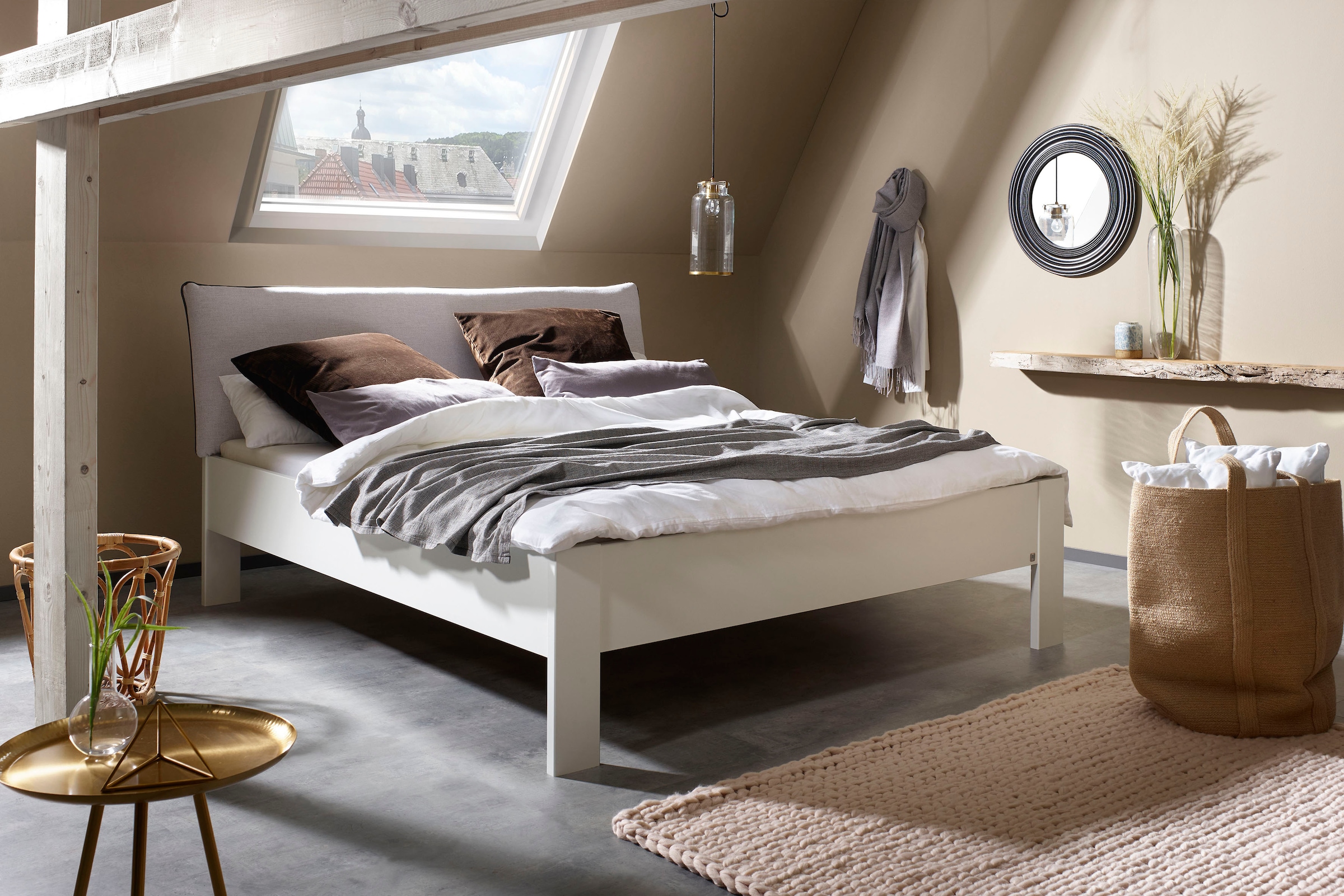 rauch Futonbett »Aditio«, Kopfteil Webstoff mit abgesetztem Keder