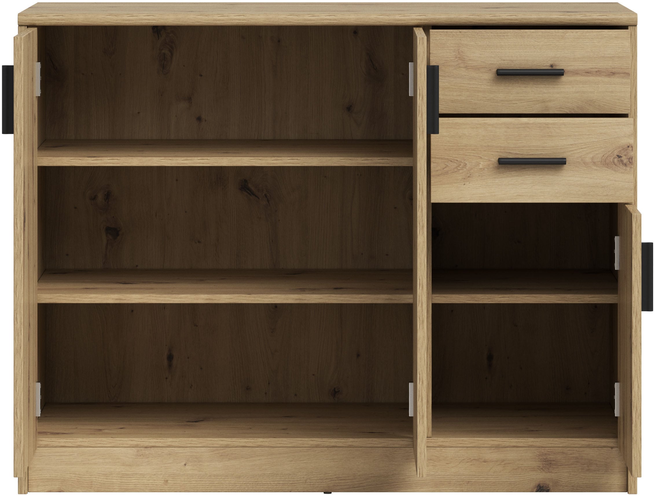 HBZ Sideboard »Nelly Kommode, BxHxT 109x86x50cm«, (1 St.), Breite 109cm, Einlegeböden verstellbar, foliert
