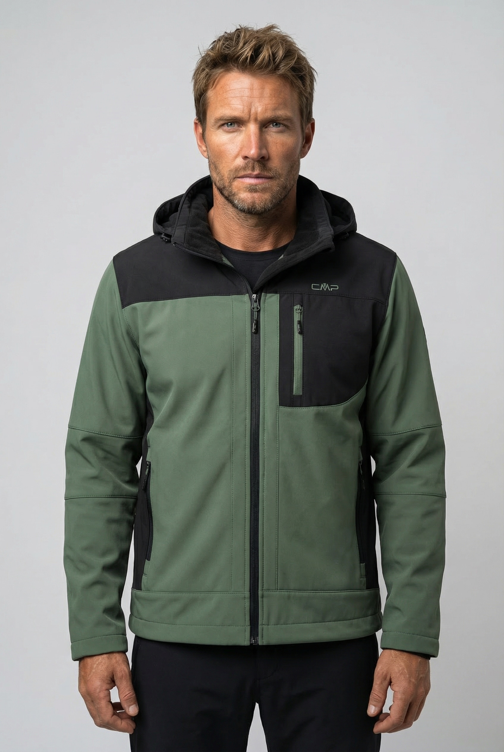 CMP Softshelljacke 1 Stk. tlg. mit Kapuze Wasserabweisend & Winddicht & Atmungsaktiv