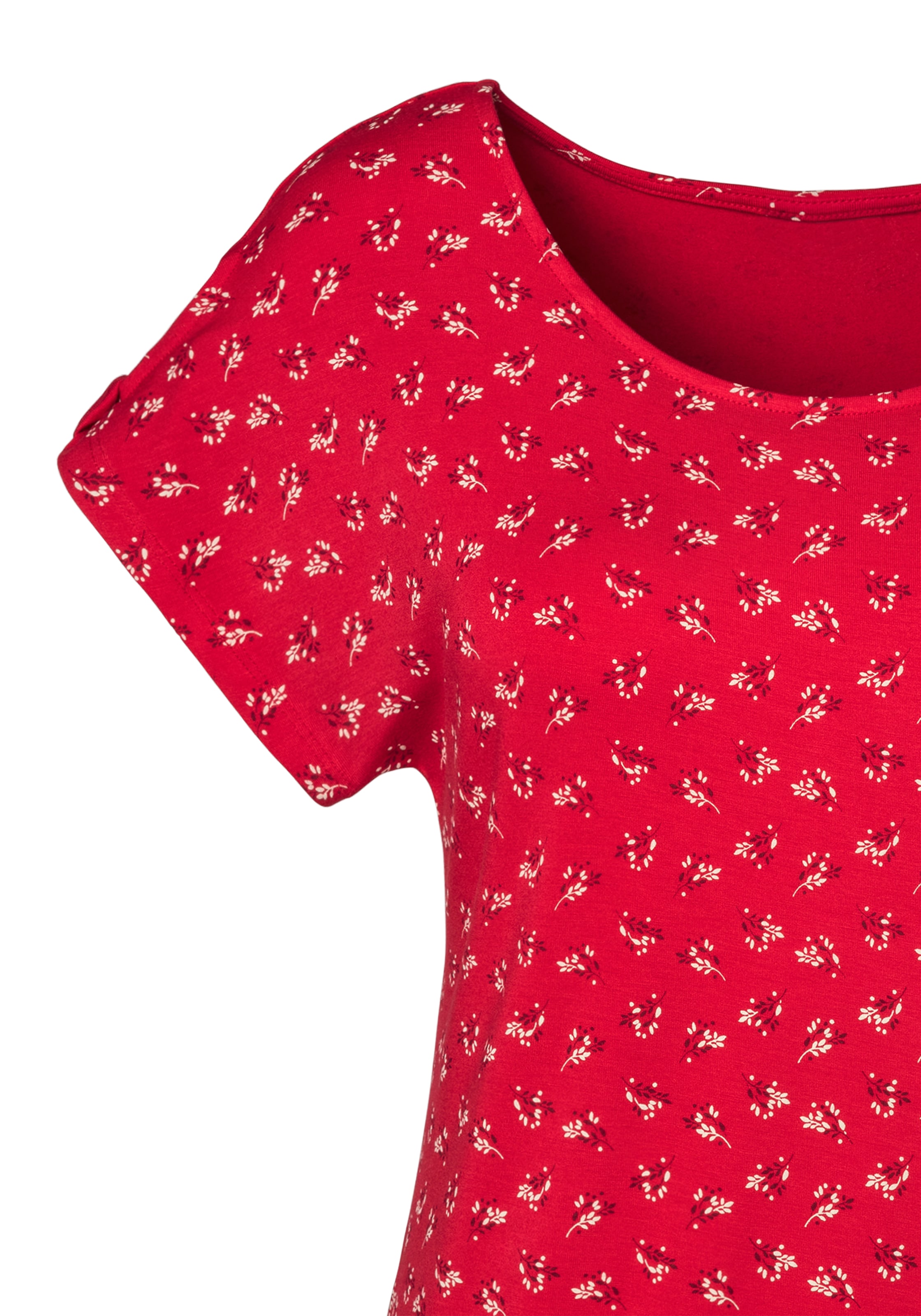 LASCANA T-Shirt »mit kleinem Cut-Out am Ärmel«, (2er-Pack), aus weichem Viskose-Stretch
