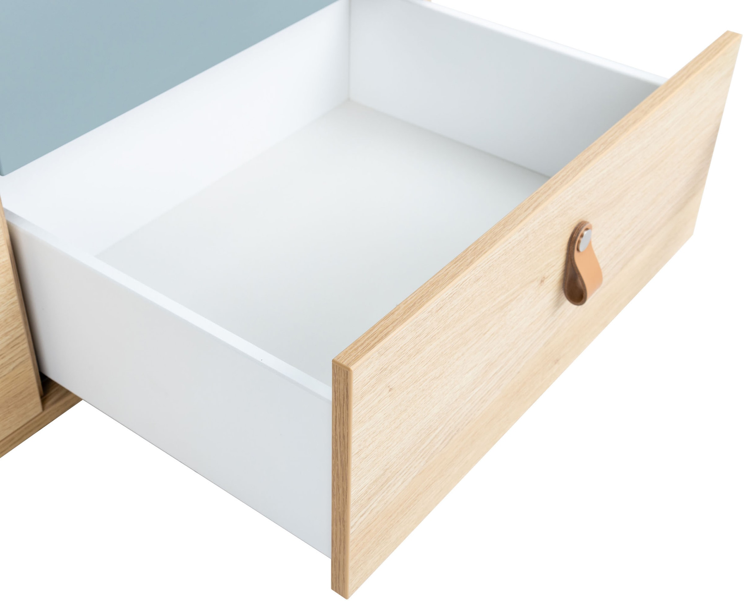 arthur berndt Babyzimmer-Komplettset »Babyzimmer-Set »Roofy« 3-teilig mit 2-türigem Kleiderschrank«, (Set, 3 tlg., Babymöbel-Set »Roofy« Kleiderschrank,Kinderbett+Wickelkommode)