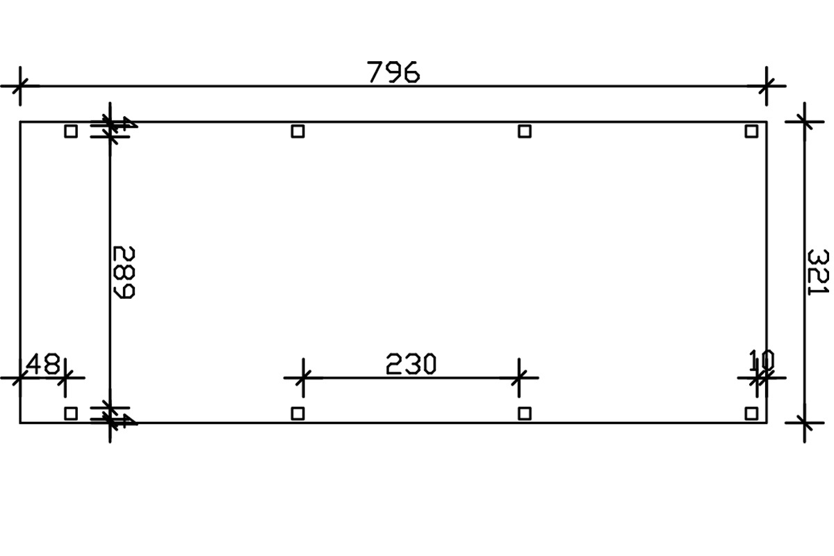 Skanholz Einzelcarport »Grunewald«, dunkelgrau, mit EPDM-Dach
