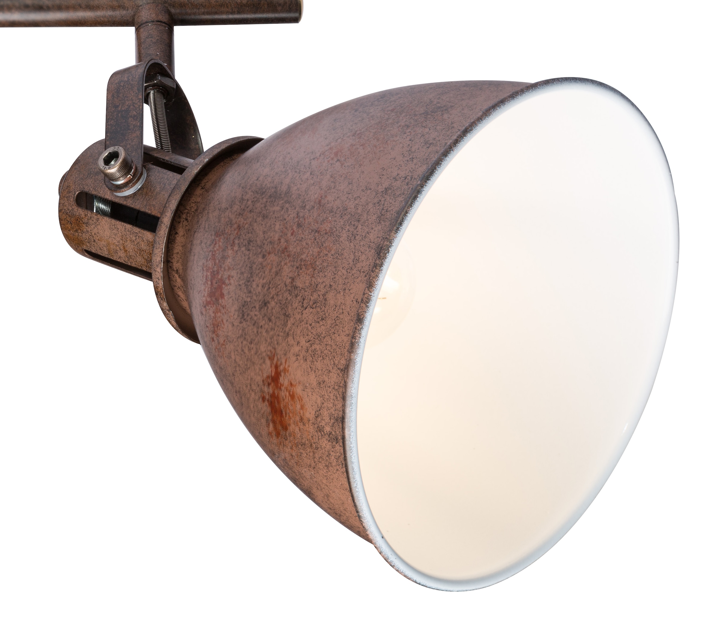 GLOBO LIGHTING Deckenstrahler »GIORGIO«, Leuchtmittel E14 | ohne Leuchtmittel, Spot/rostfarben/innen weiß/LxBxH: 450x150x210mm
